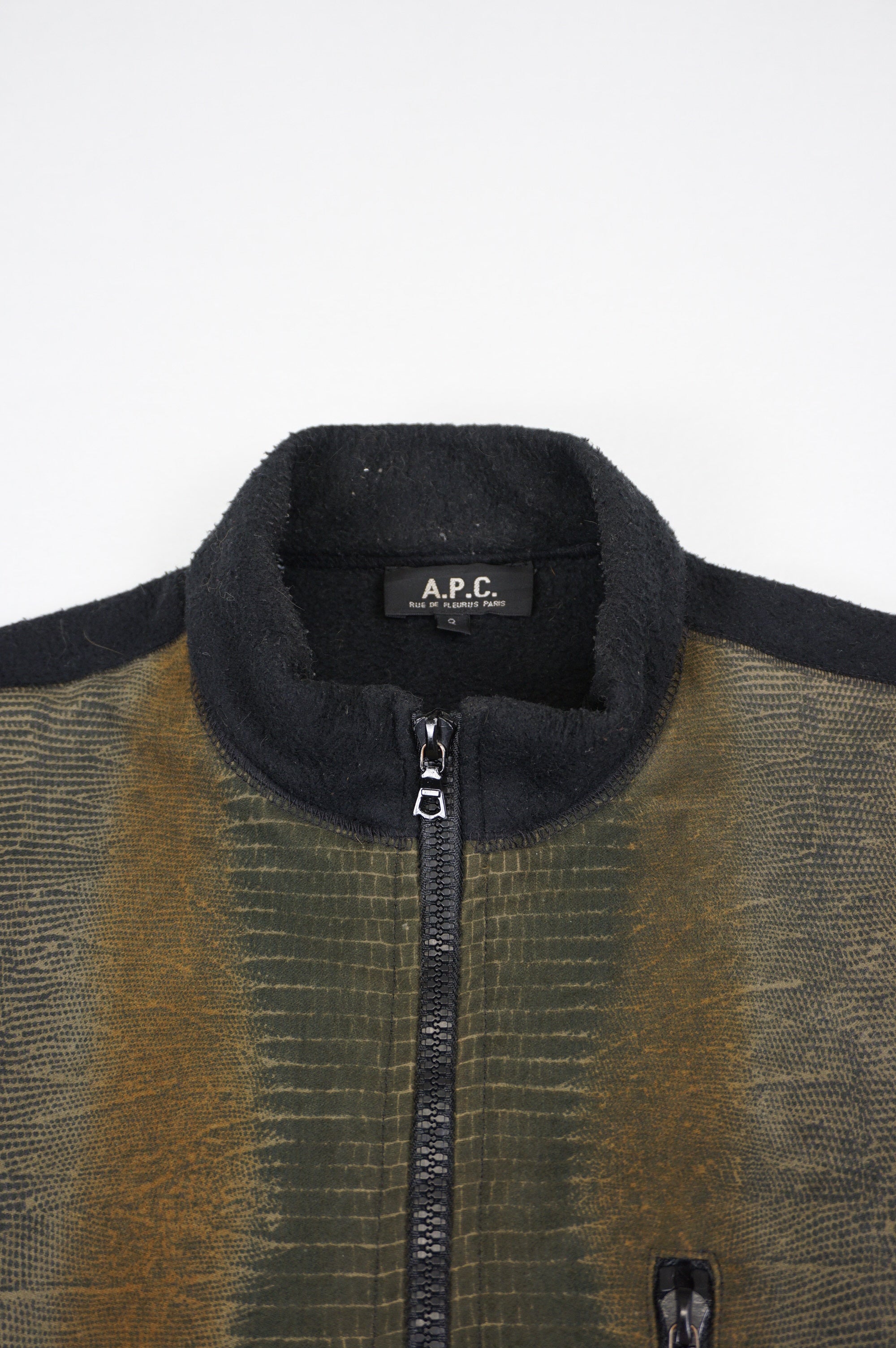 (M) A.P.C. Wool Contrast Zip Jacket c.2000–2003