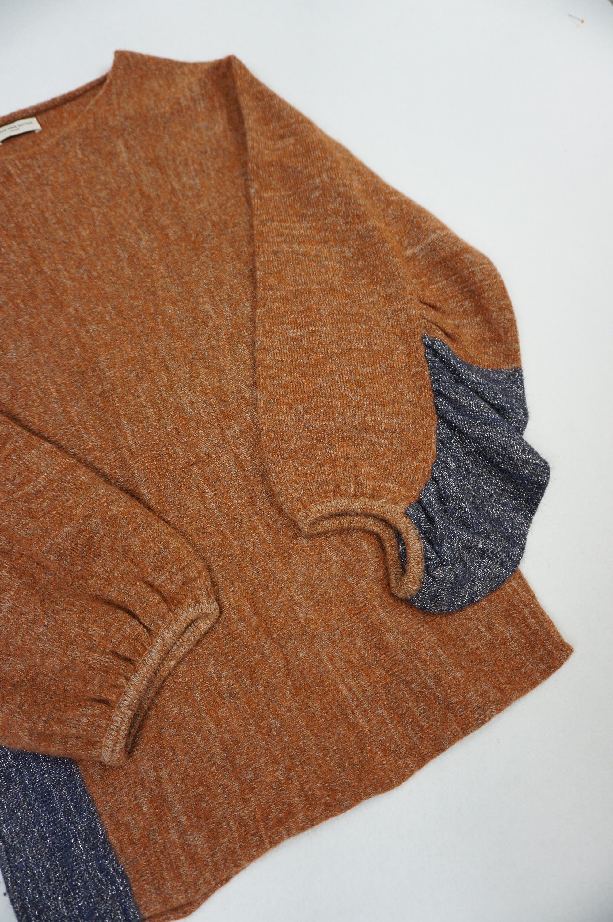 (M) DRIES VAN NOTEN Wool-Alpaca Panel Knit Sweater