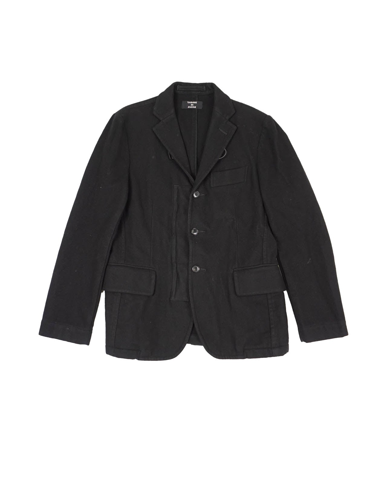 (M) CABANE de ZUCCa Structured Blazer w/ Bendable Wire Panel