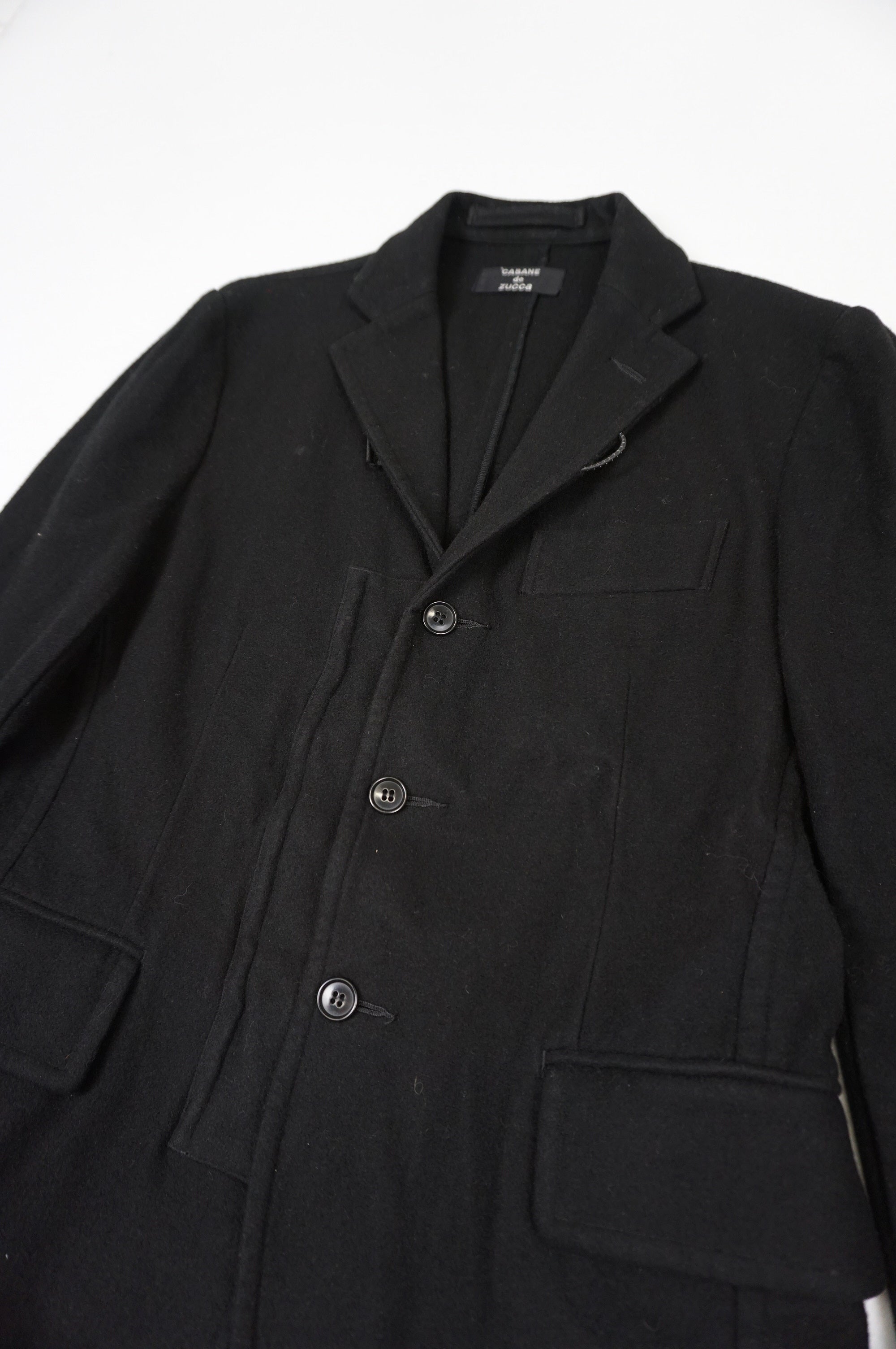 (M) CABANE de ZUCCa Structured Blazer w/ Bendable Wire Panel