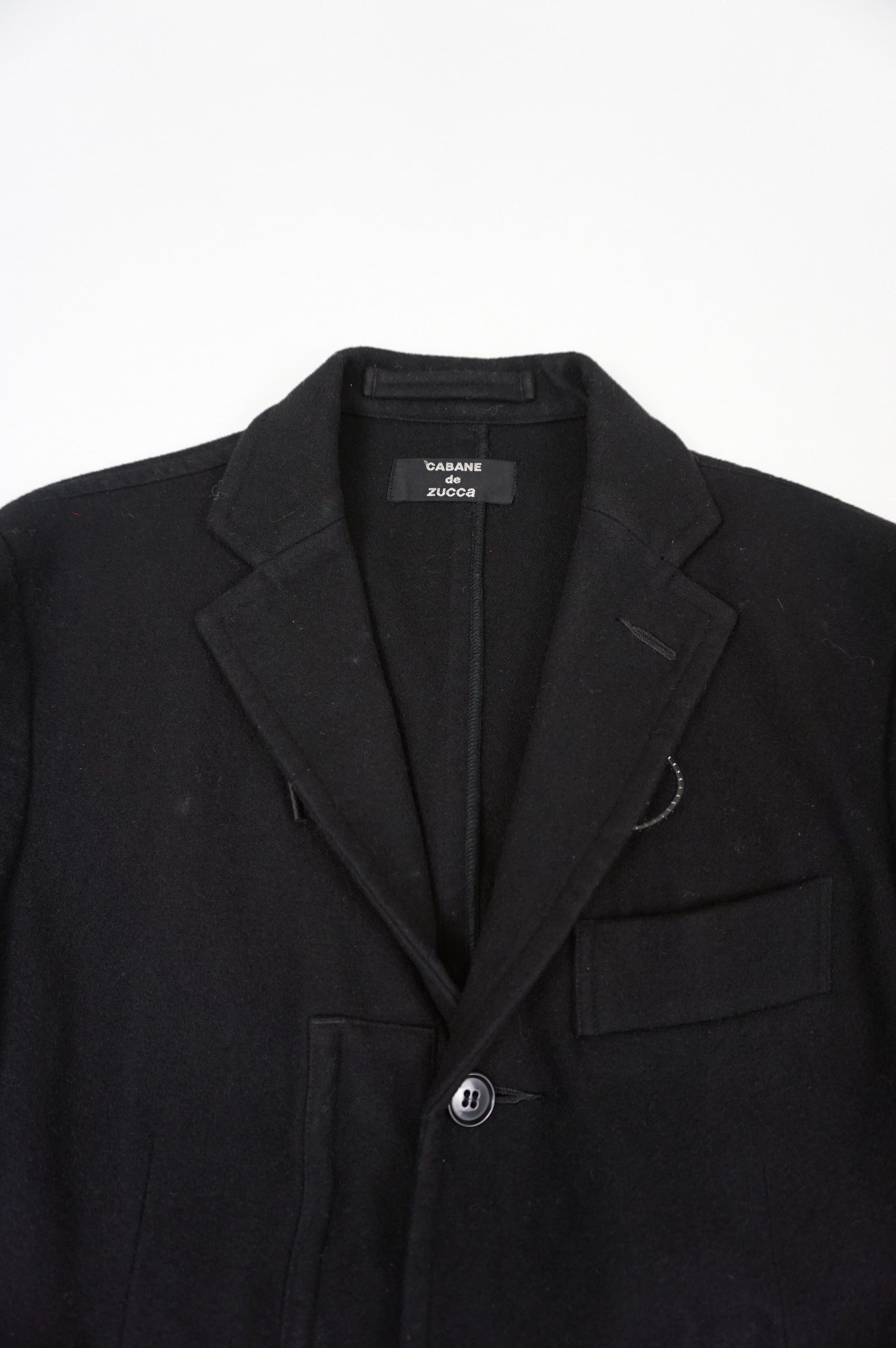 (M) CABANE de ZUCCa Structured Blazer w/ Bendable Wire Panel