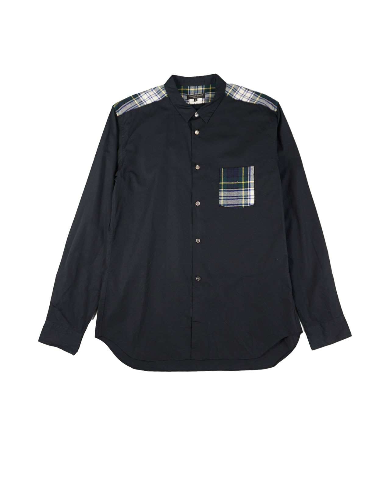 (M/L) COMME DES GARCONS HOMME PLUS AD2011 Plaid Details Shirt