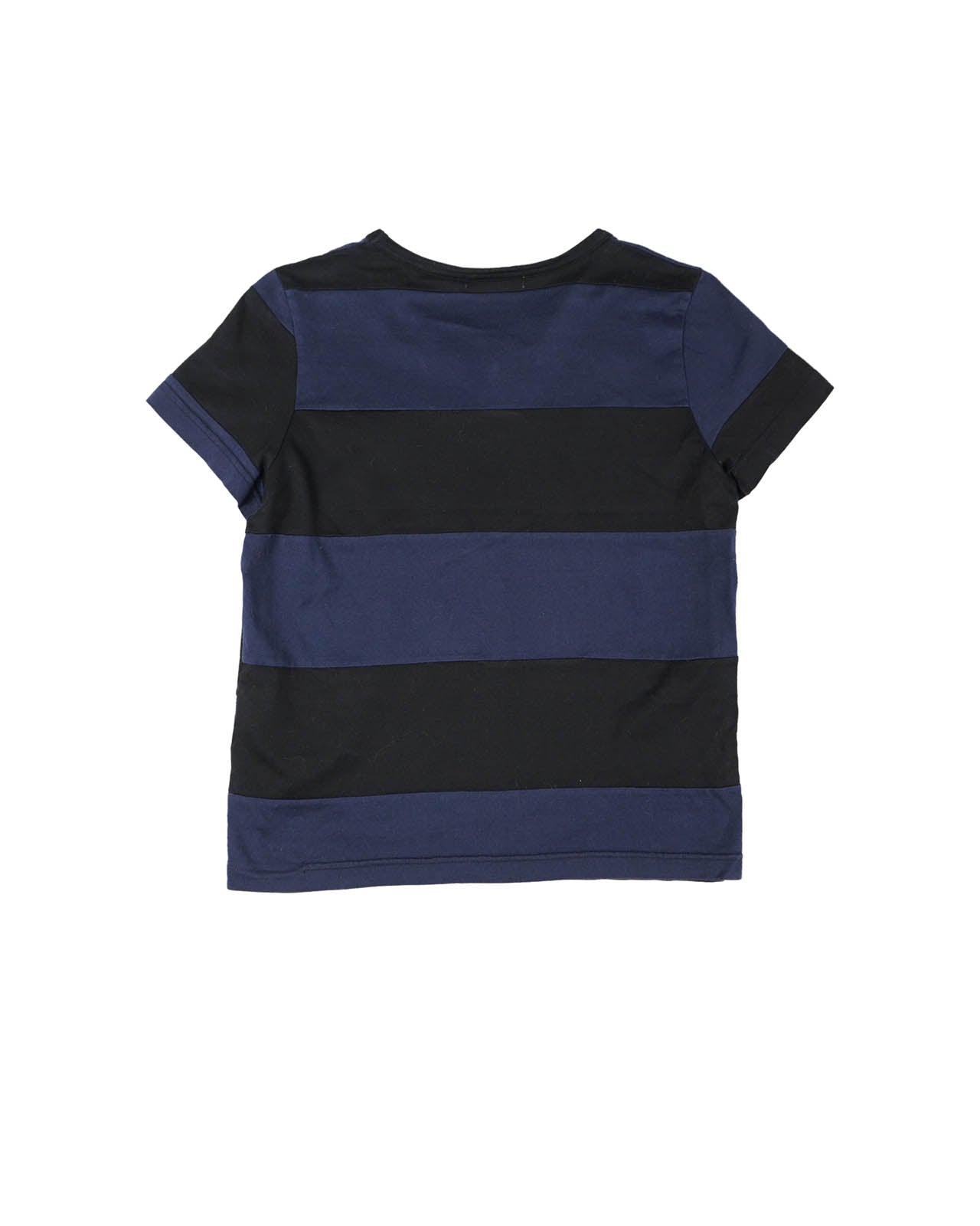 (XS) COMME DES GARCONS AD1995 Black/Navy Stripe Top
