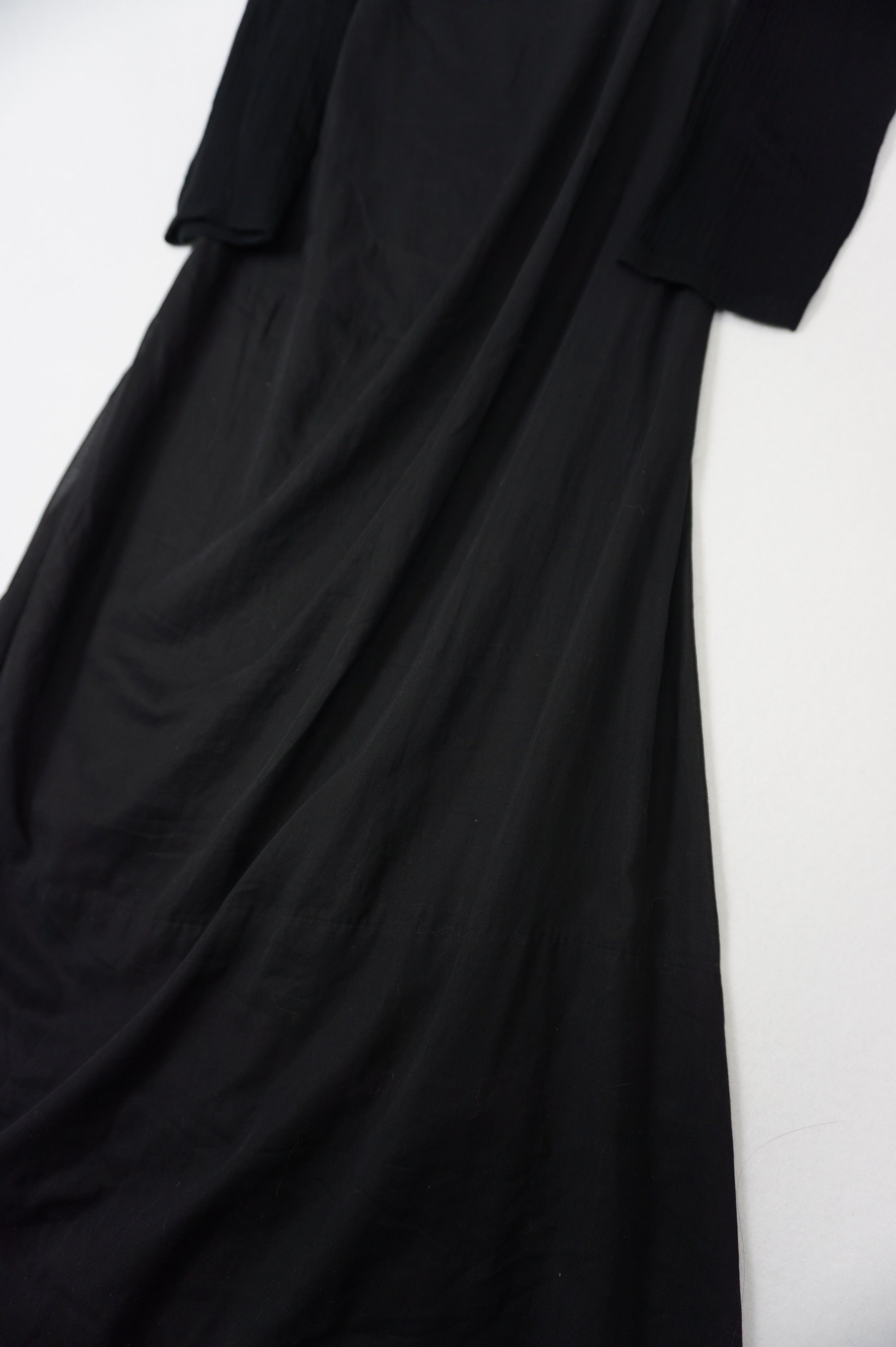 (S) Yohji Yamamoto Femme Panelled Sheer Maxi Dress