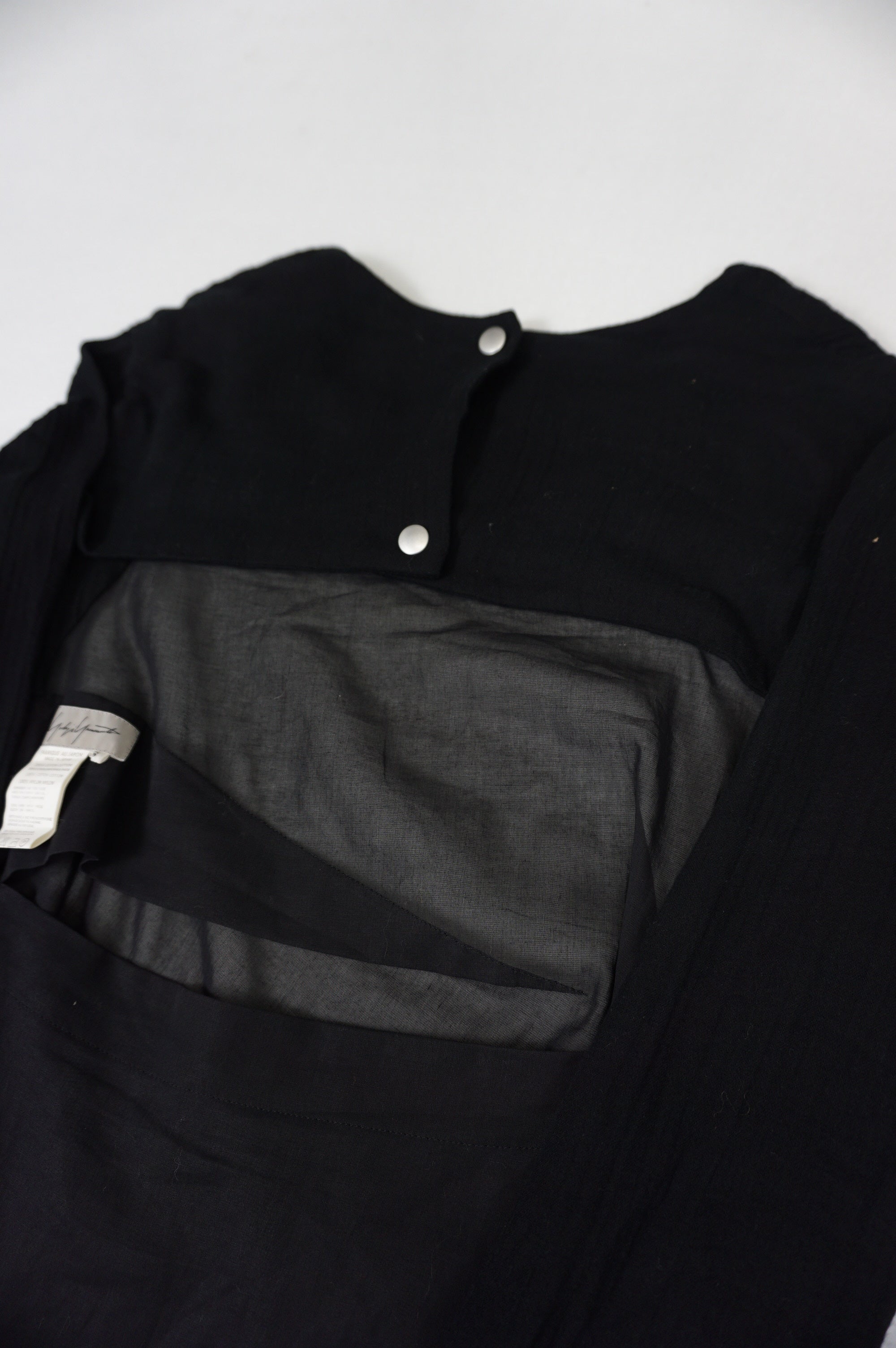 (S) Yohji Yamamoto Femme Panelled Sheer Maxi Dress