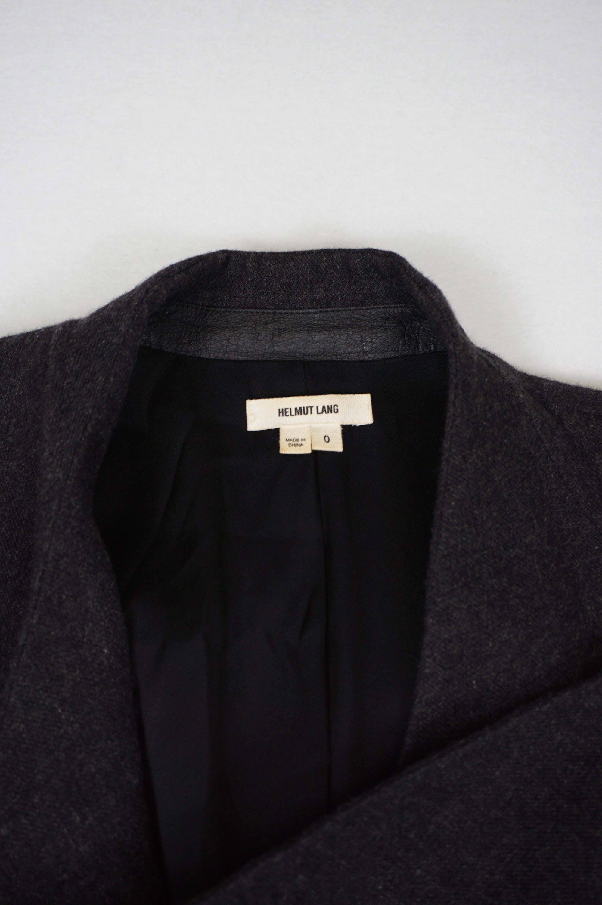 (XS/S) HELMUT LANG Draped Cashmere Asymmetric Jacket