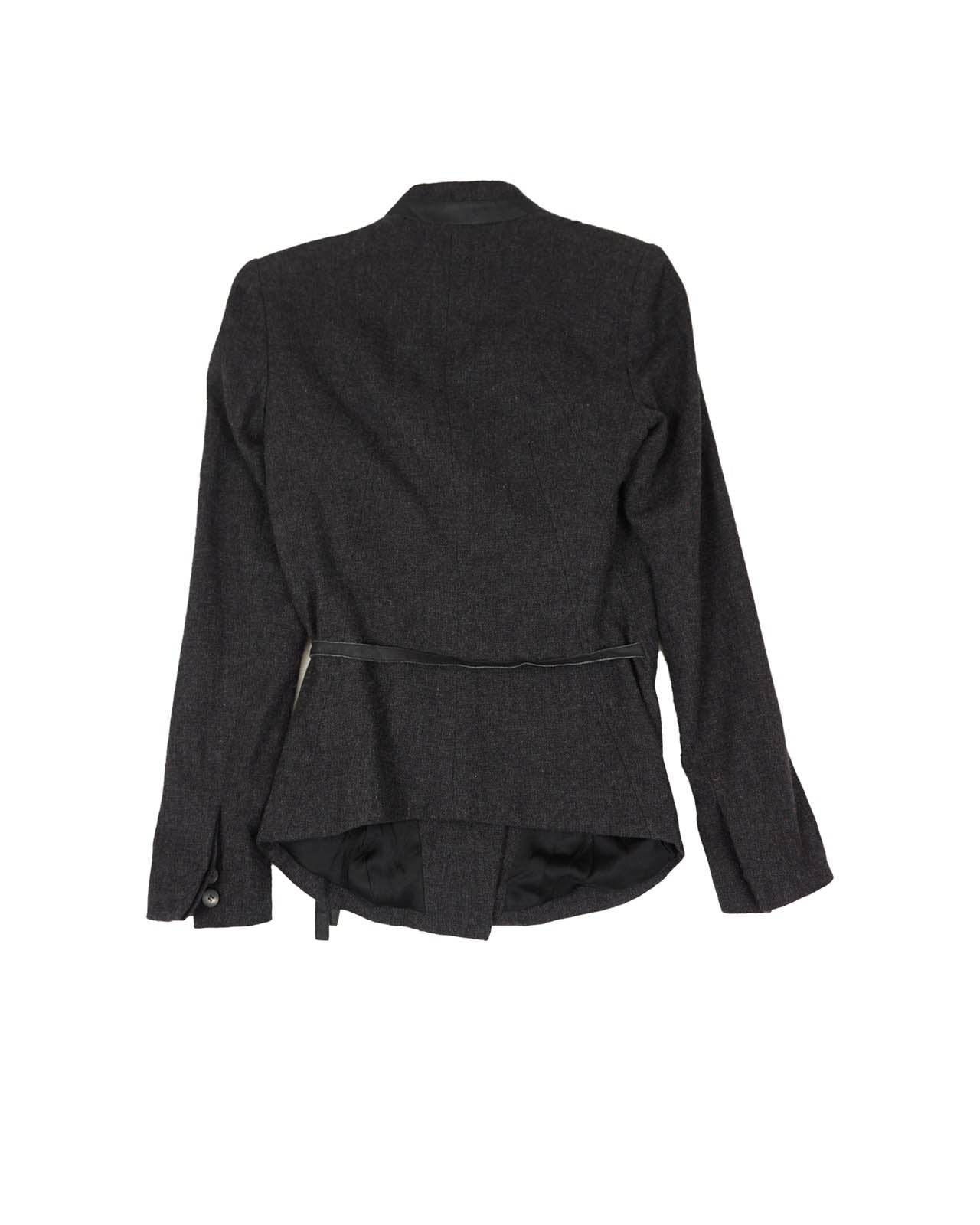 (XS/S) HELMUT LANG Draped Cashmere Asymmetric Jacket