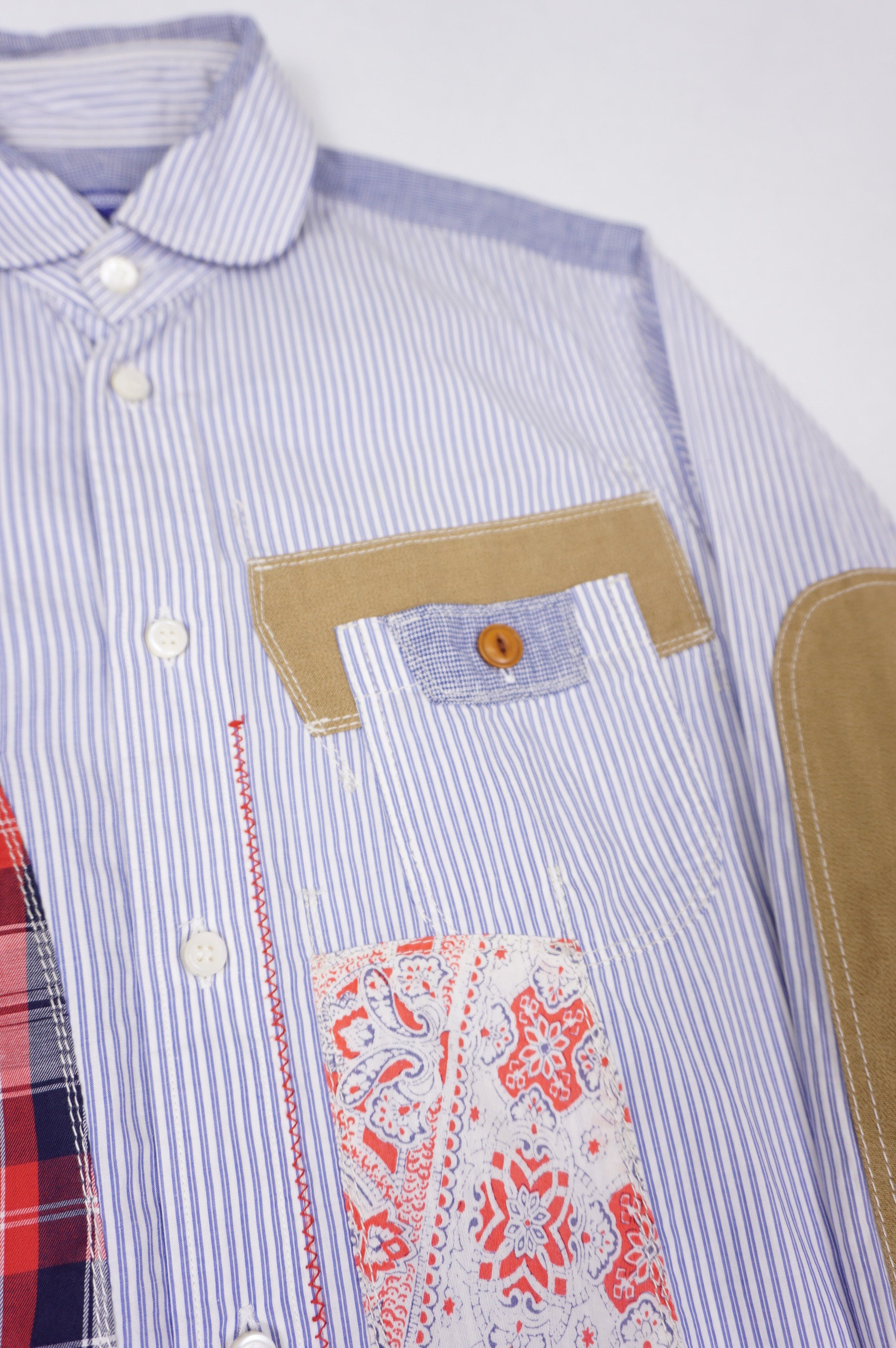(S/M) JUNYA WATANABE COMME DES GARCONS AD2011 Patchwork Shirt