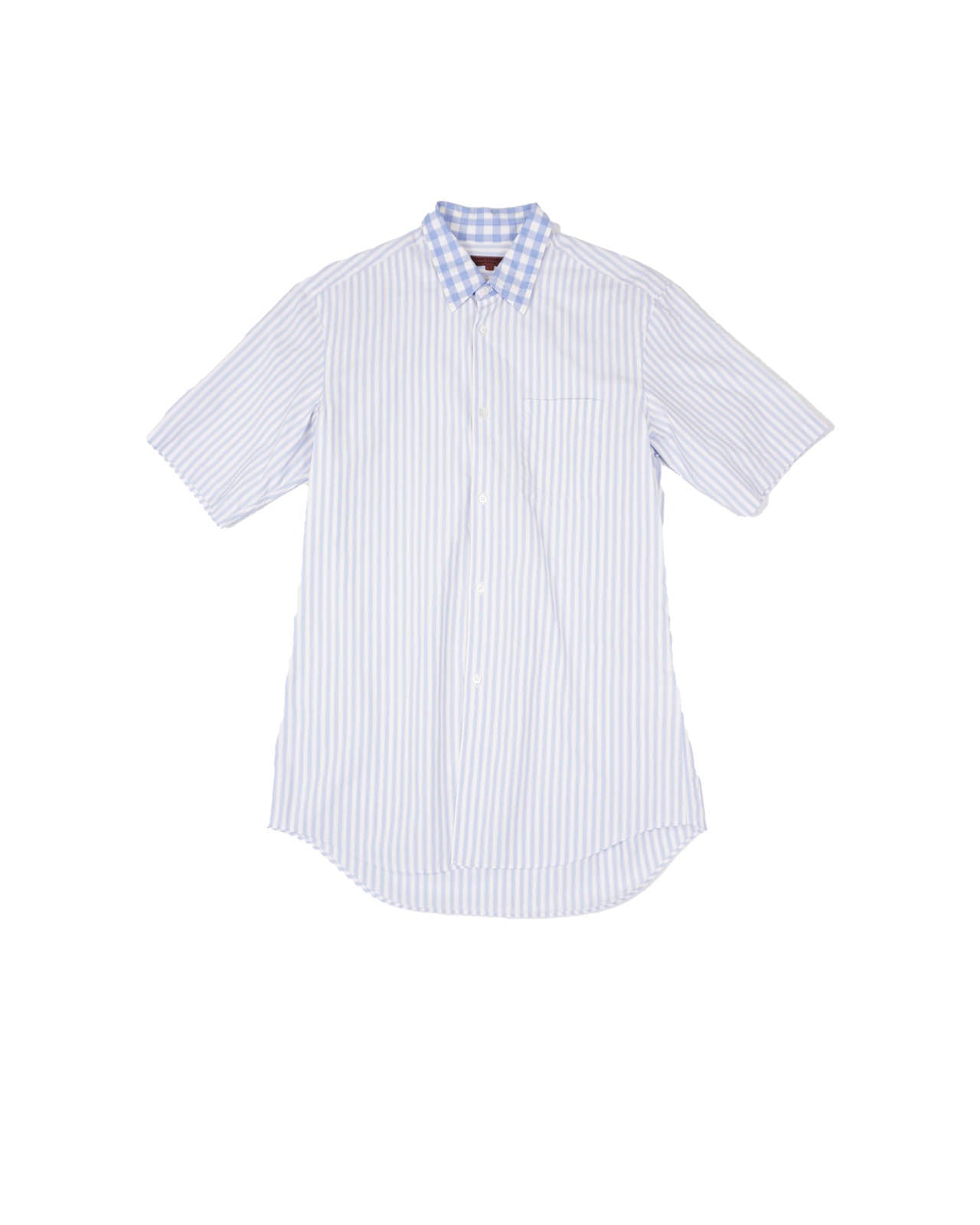 (L) COMME DES GARCONS HOMME DEUX AD2008 Blue Pin Stripe Shirt