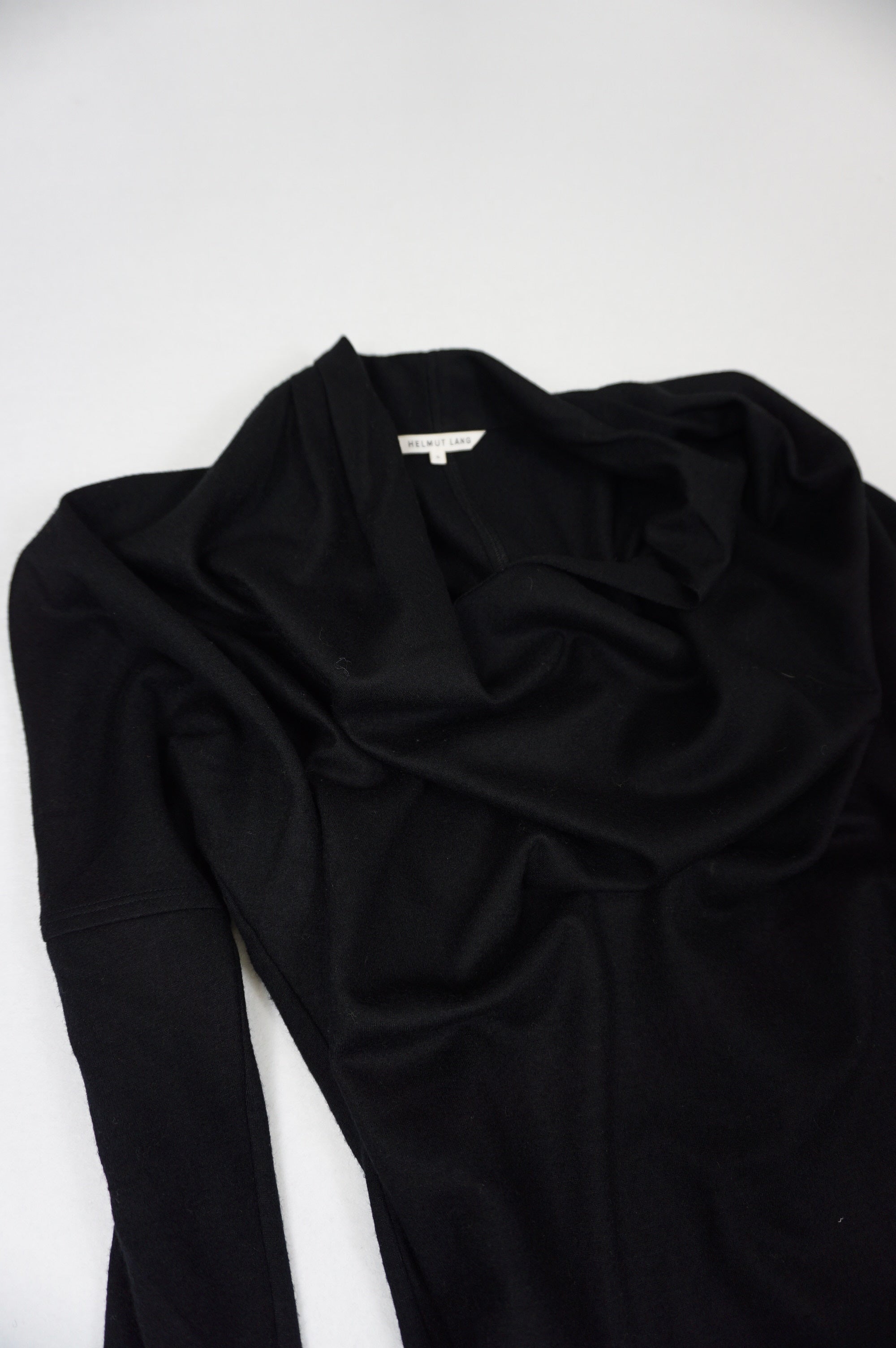 (S) HELMUT LANG Sonar Wool Black Dress