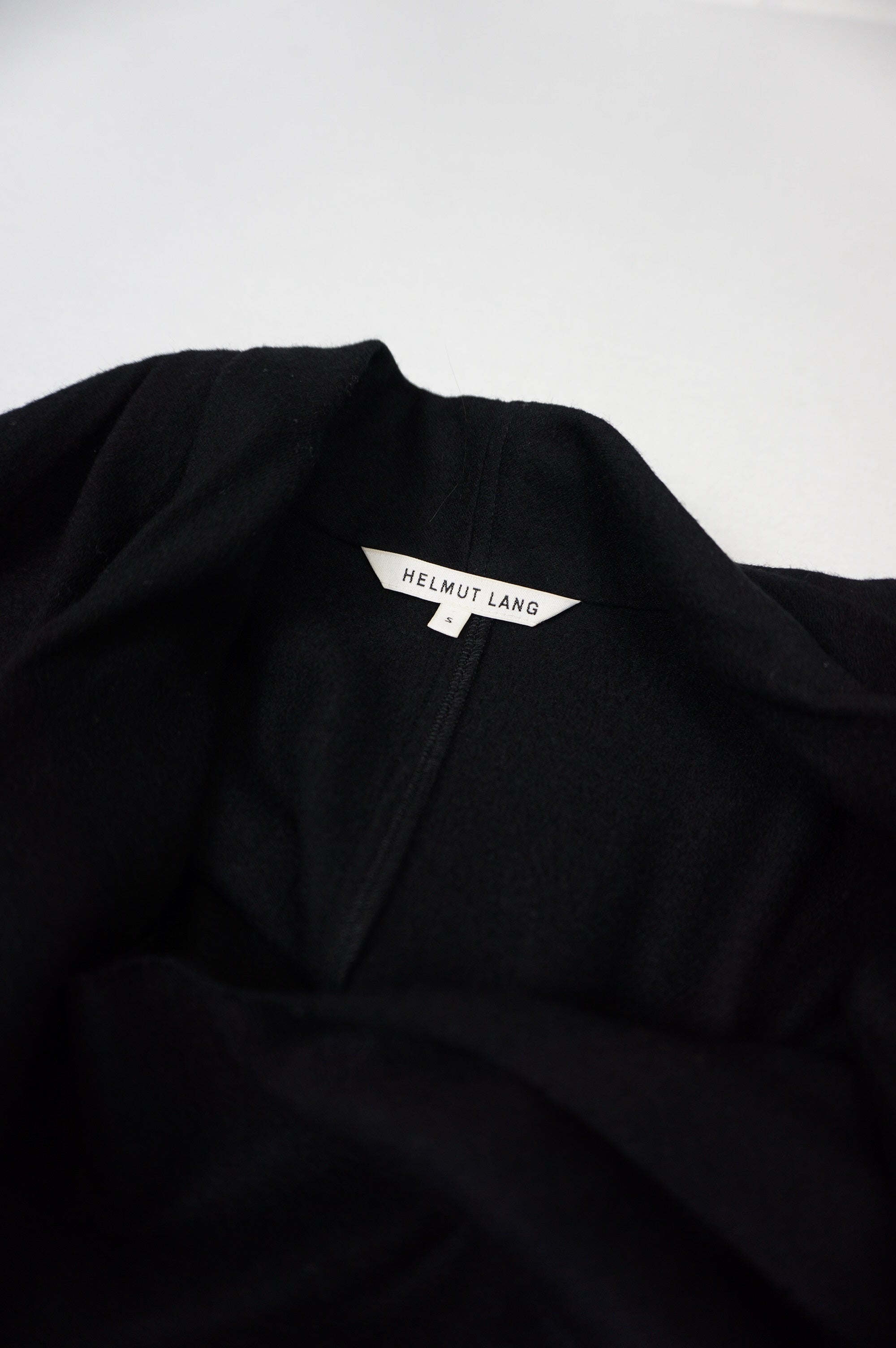 (S) HELMUT LANG Sonar Wool Black Dress