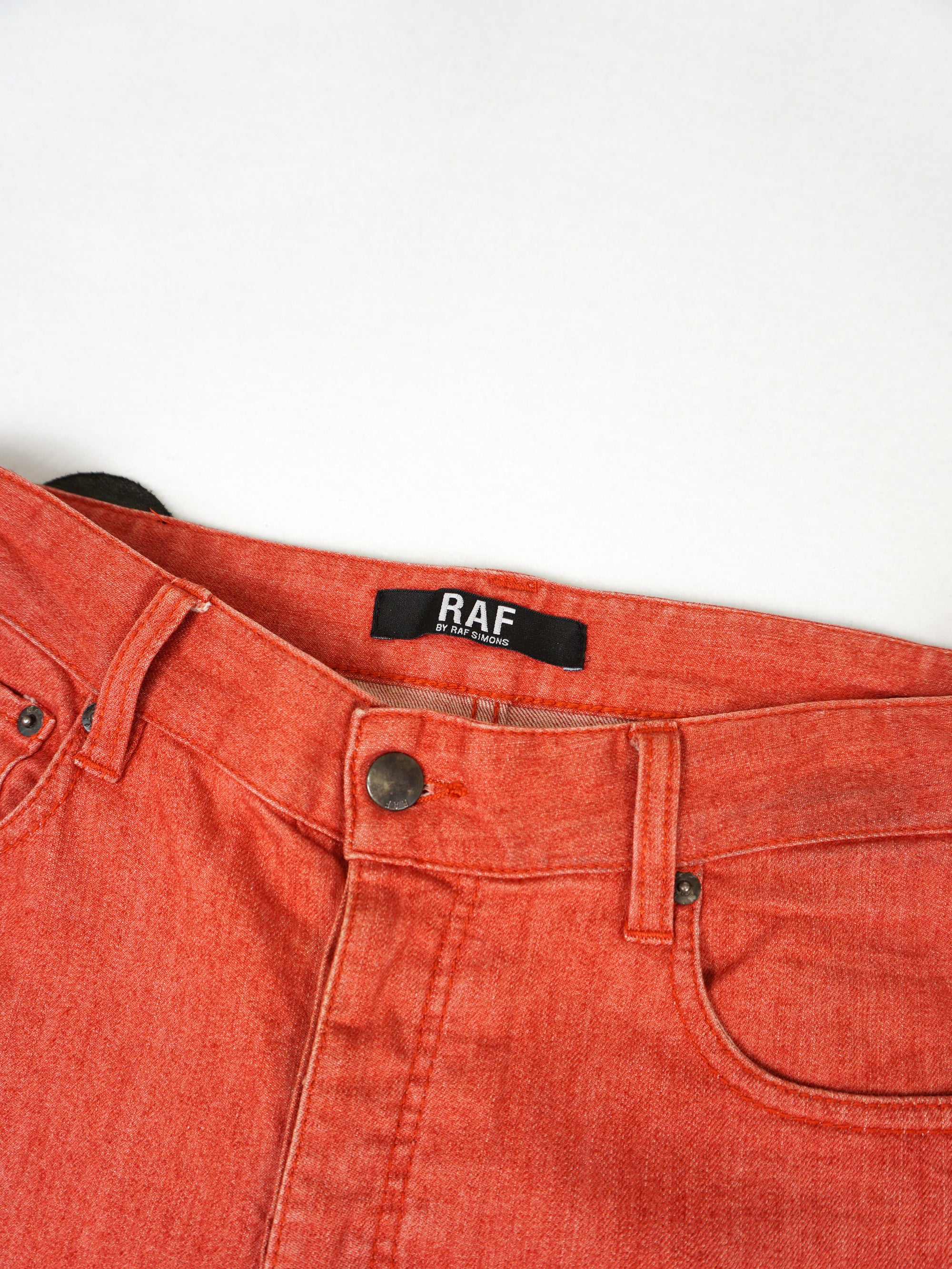 (32") RAF by Raf Simons AW12 Red Denim Pants