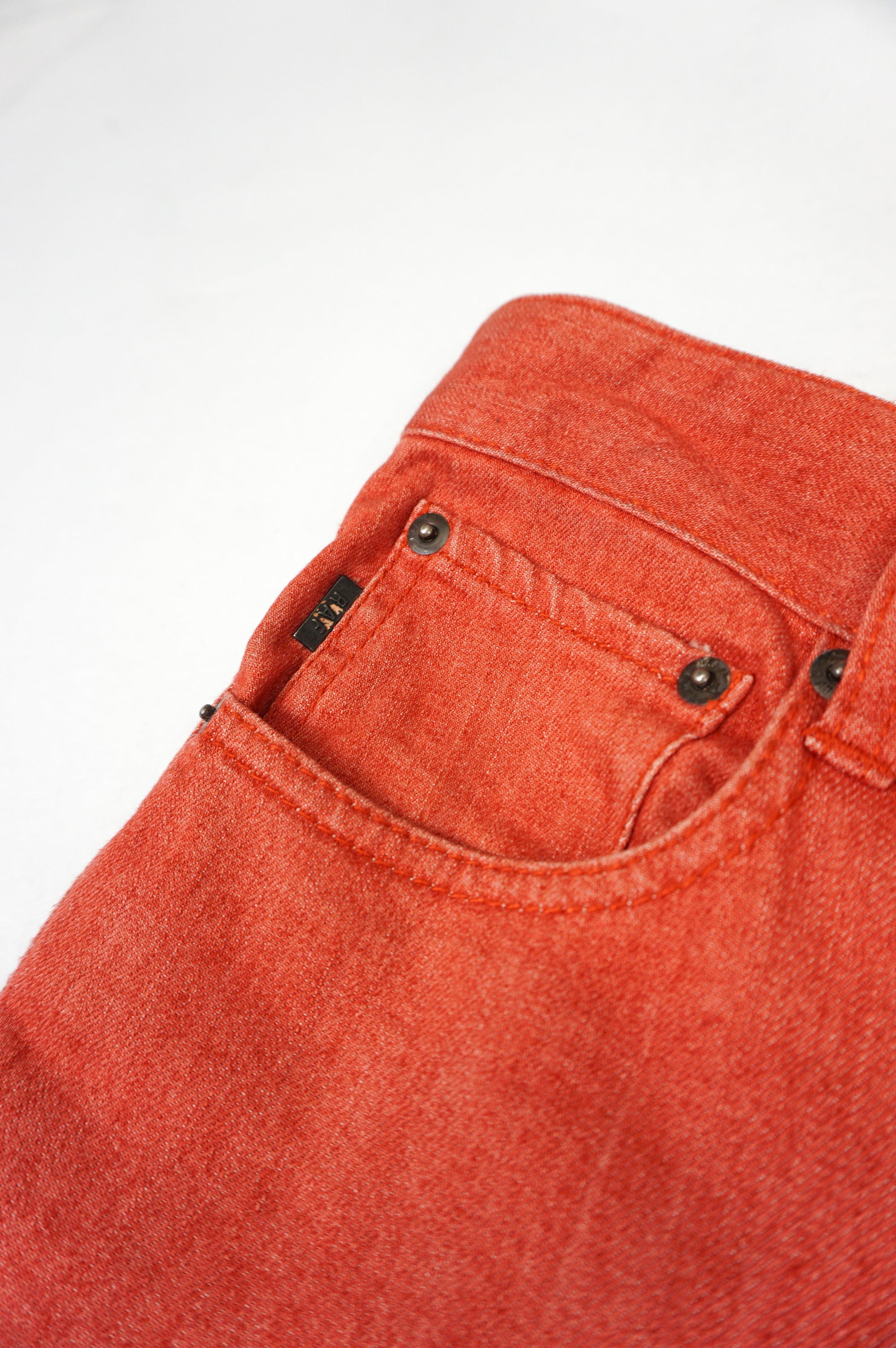 (32") RAF by Raf Simons AW12 Red Denim Pants