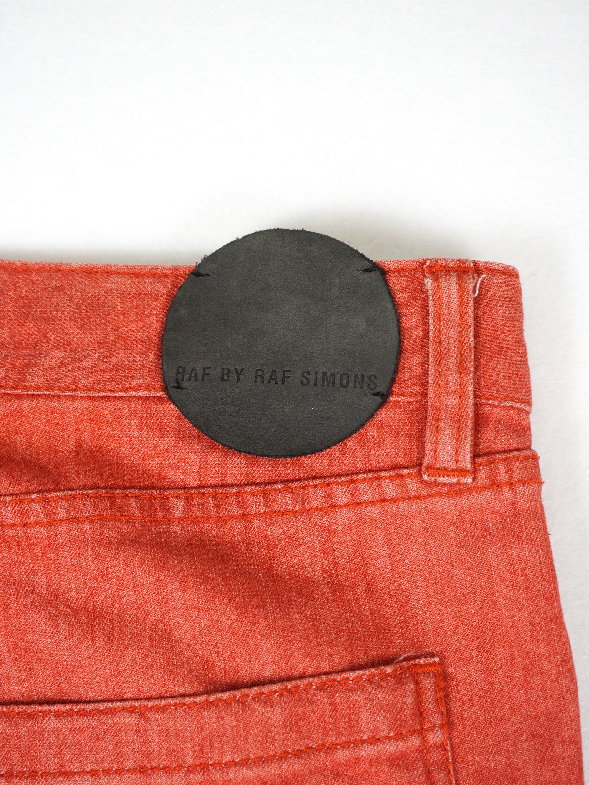 (32") RAF by Raf Simons AW12 Red Denim Pants