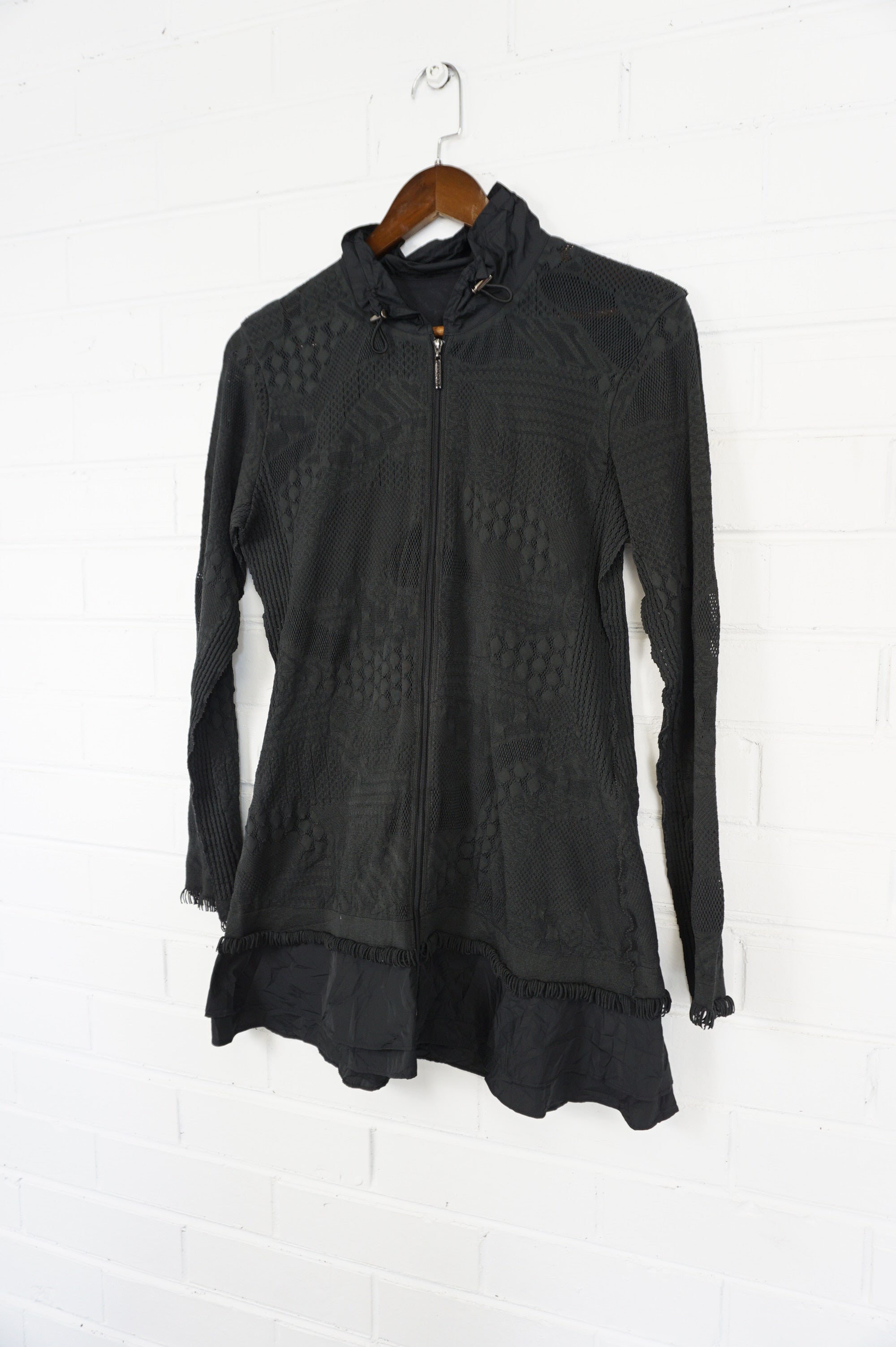 (S/M) HIROKO BIS Black Zipped Dress