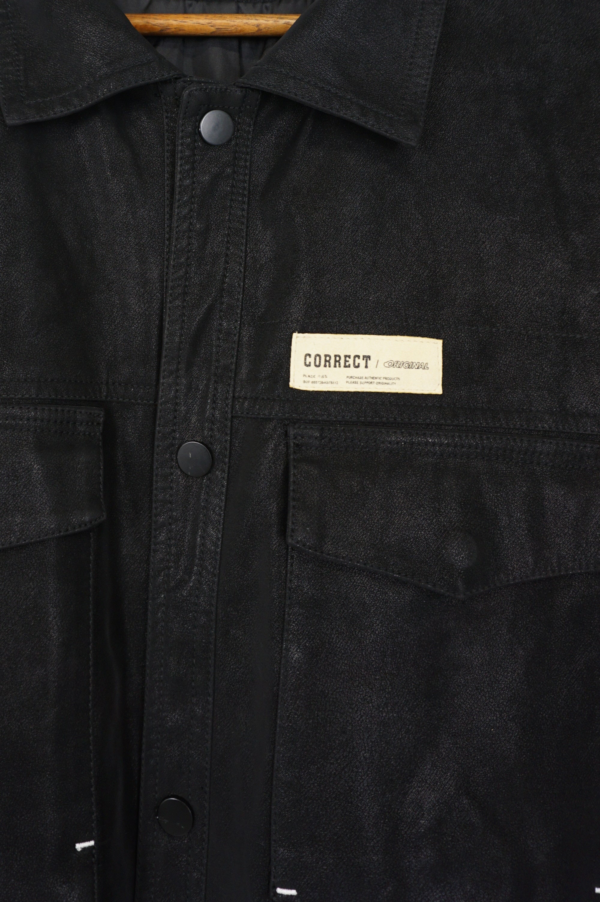(L/XL) CORRECT Waxed Black Jacket