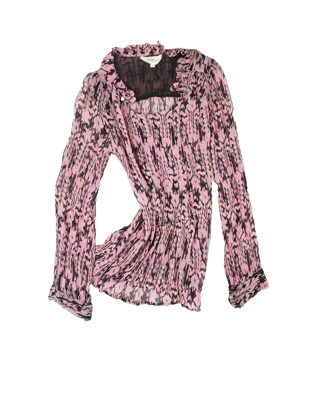 (S) ISABEL MARANT ETOILE Pink Silk Shirt