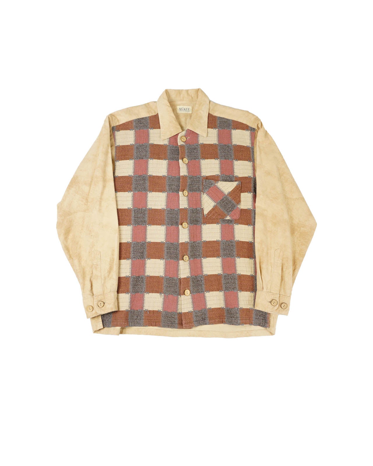 (L) AGATE Checkered Patches Organic Shirt