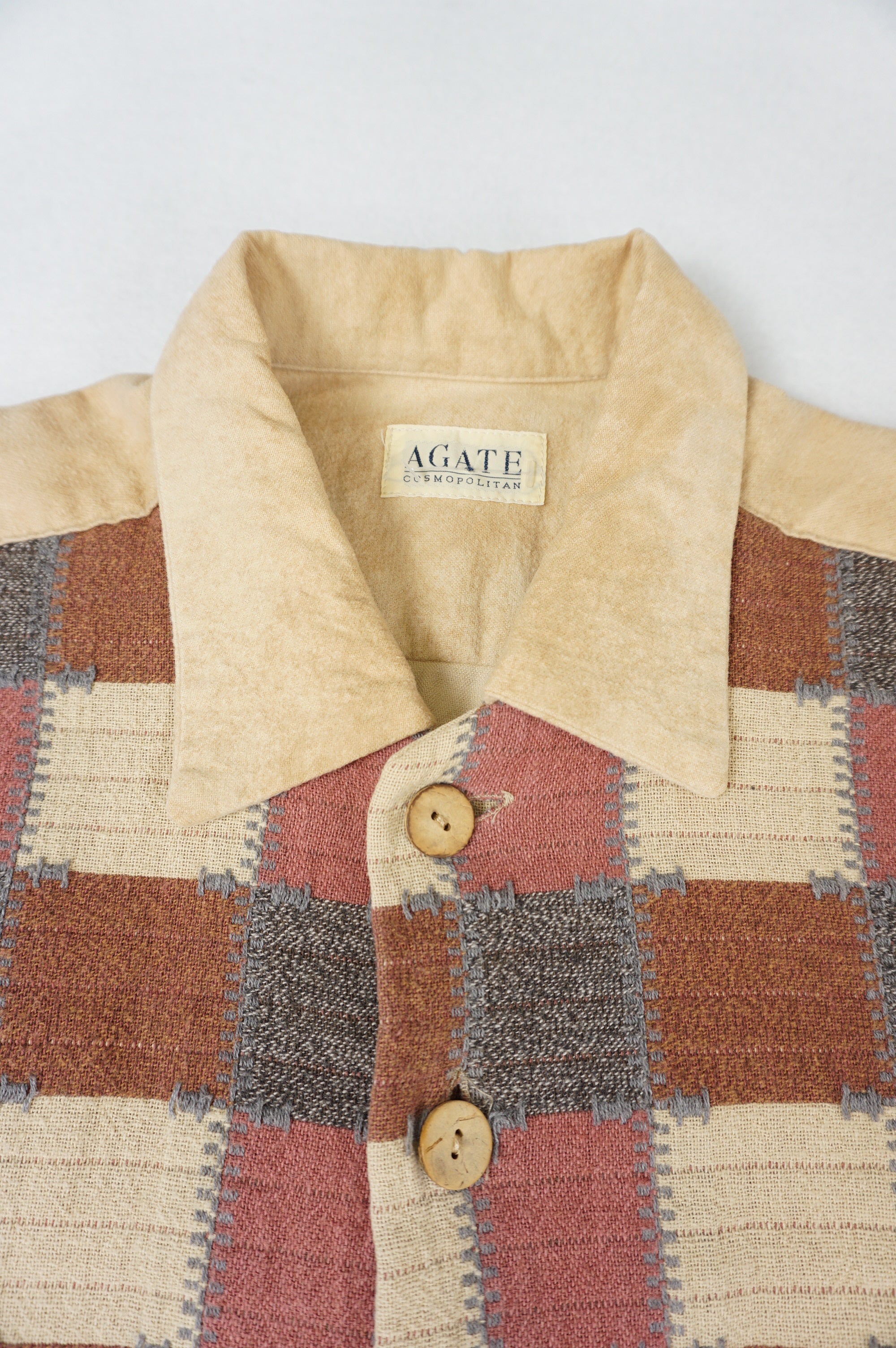 (L) AGATE Checkered Patches Organic Shirt