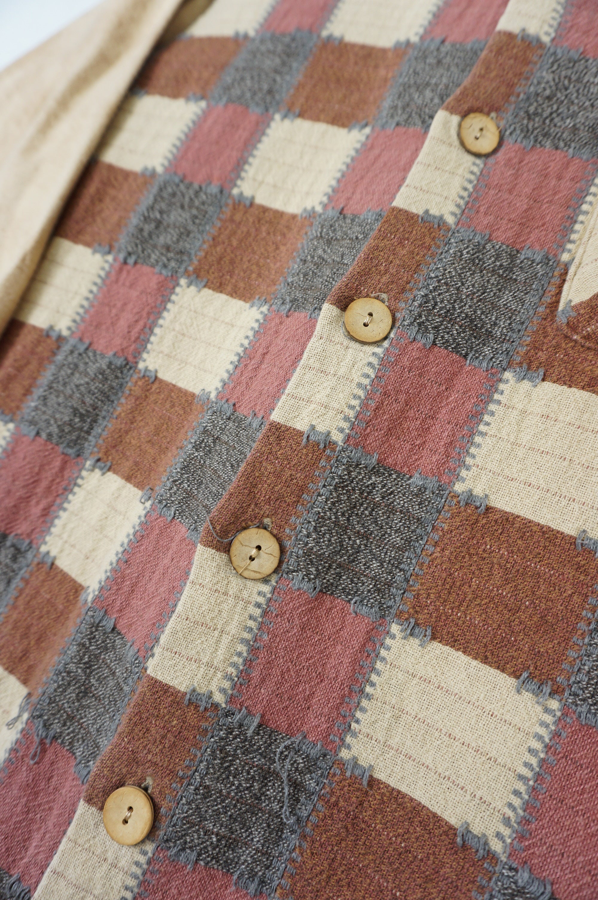 (L) AGATE Checkered Patches Organic Shirt