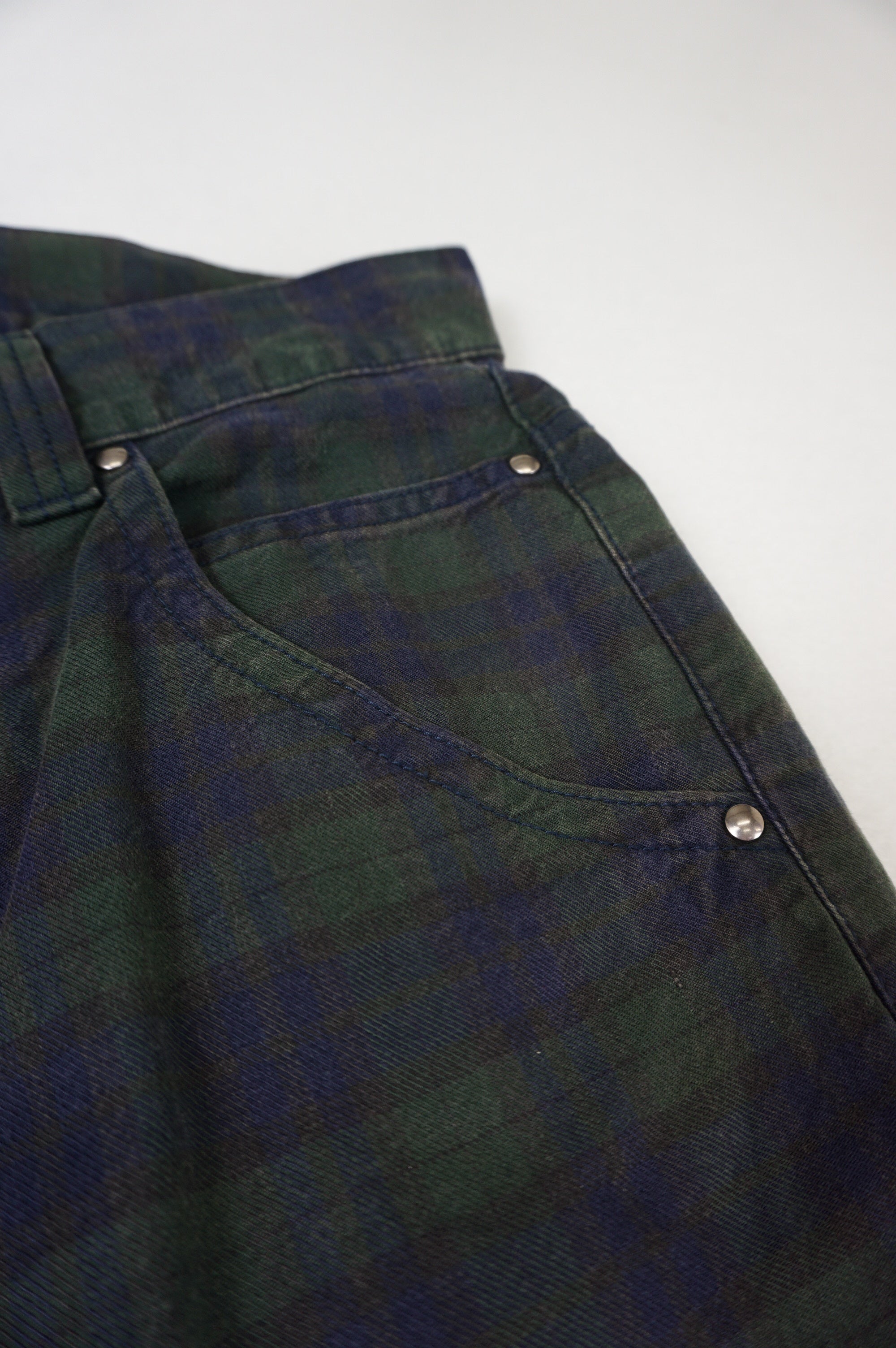 (32") Green/ Purple Plaid Pants