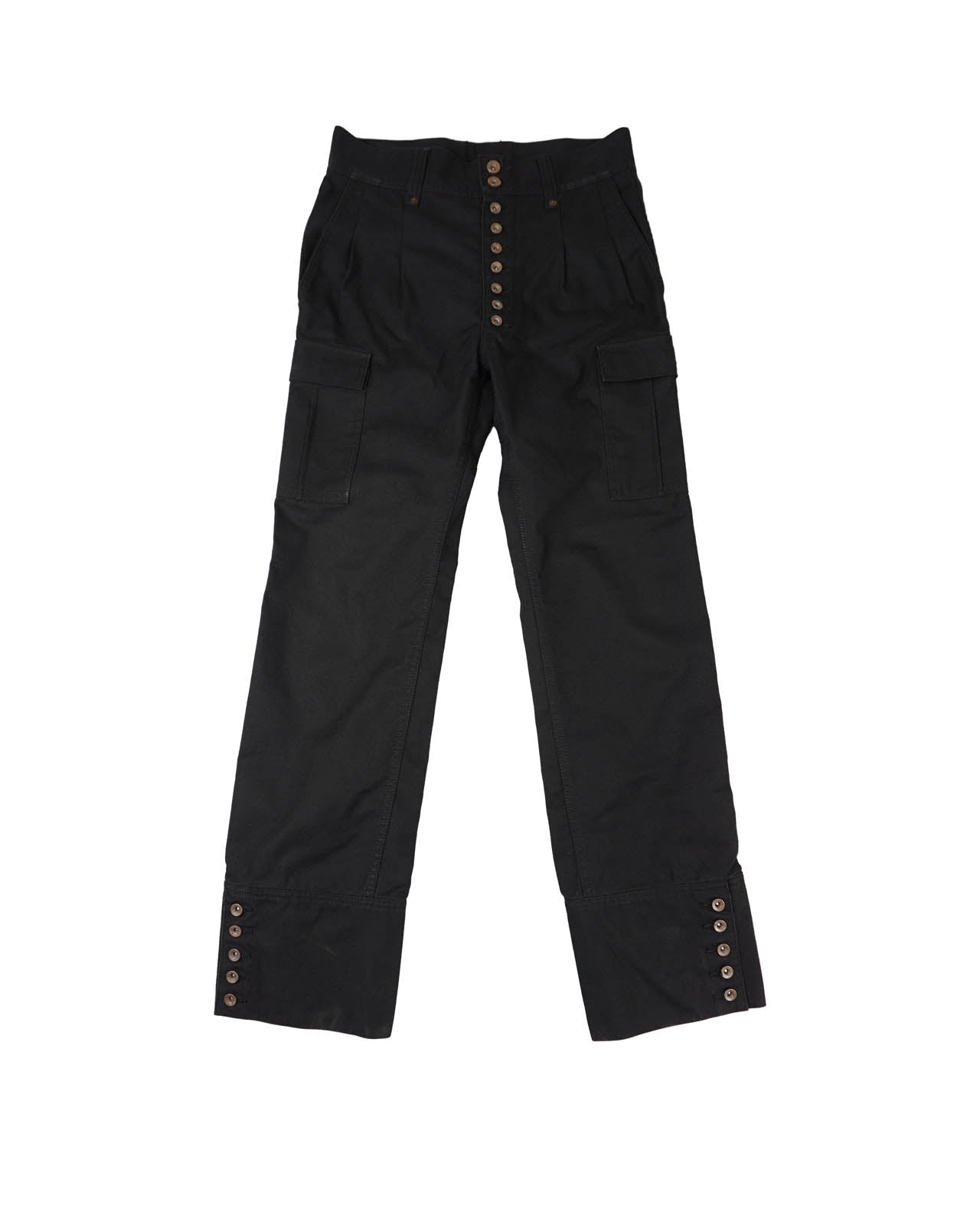 (29") ATORSO Multi-Button Cargo Black Trouser