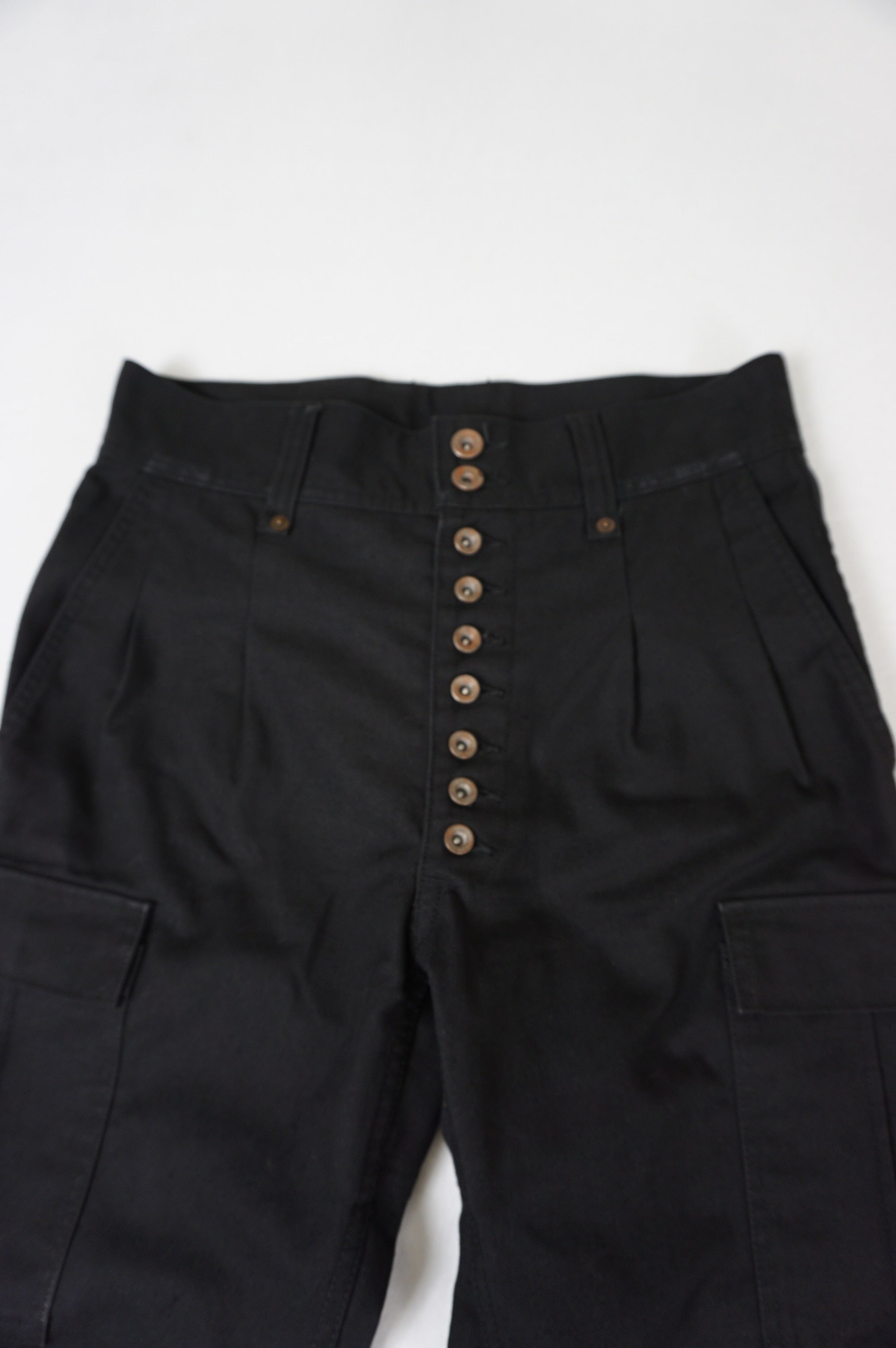 (29") ATORSO Multi-Button Cargo Black Trouser