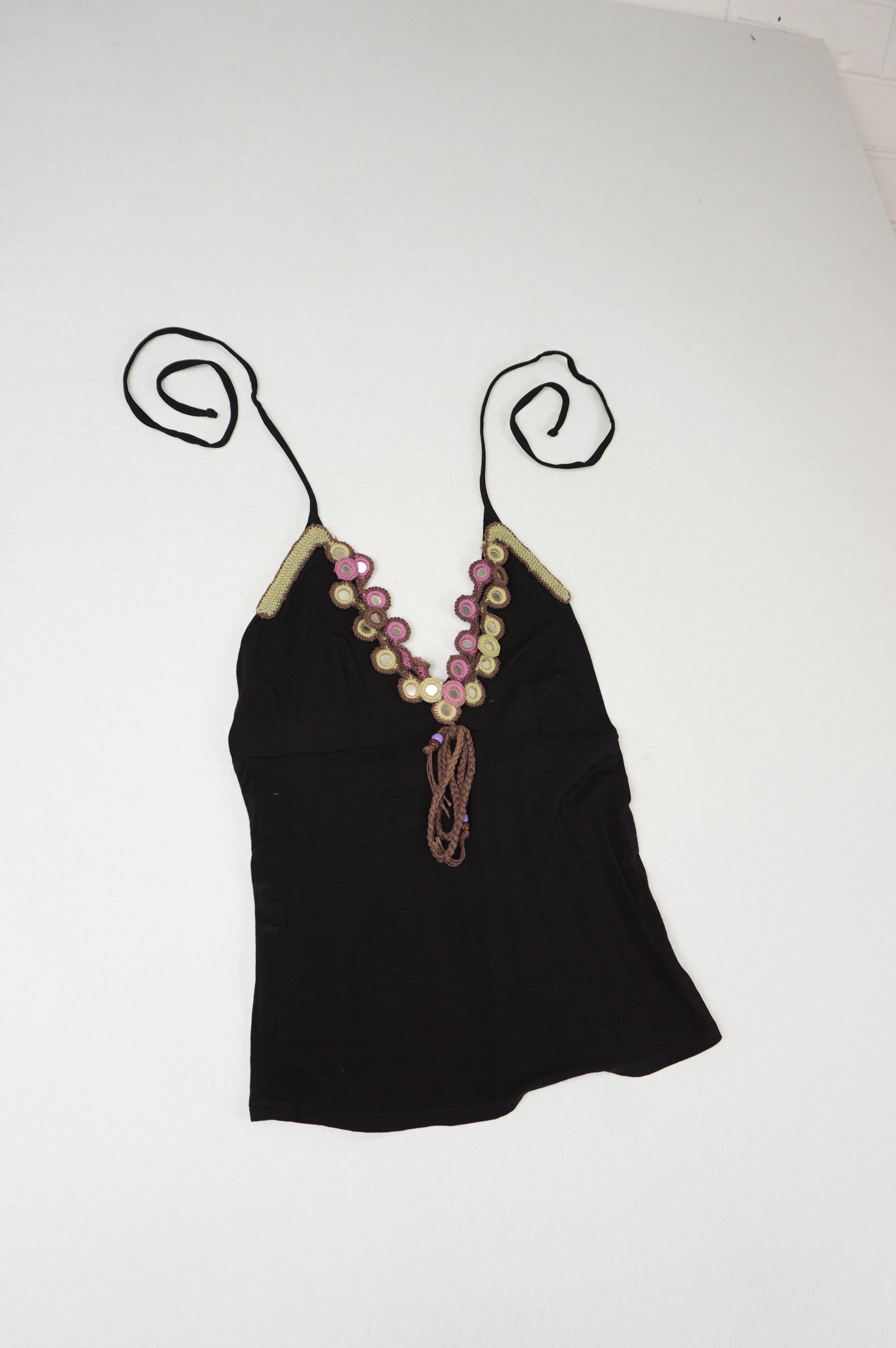 (XS/S) HYSTERICS REMIX Mirror Patches Halter Top