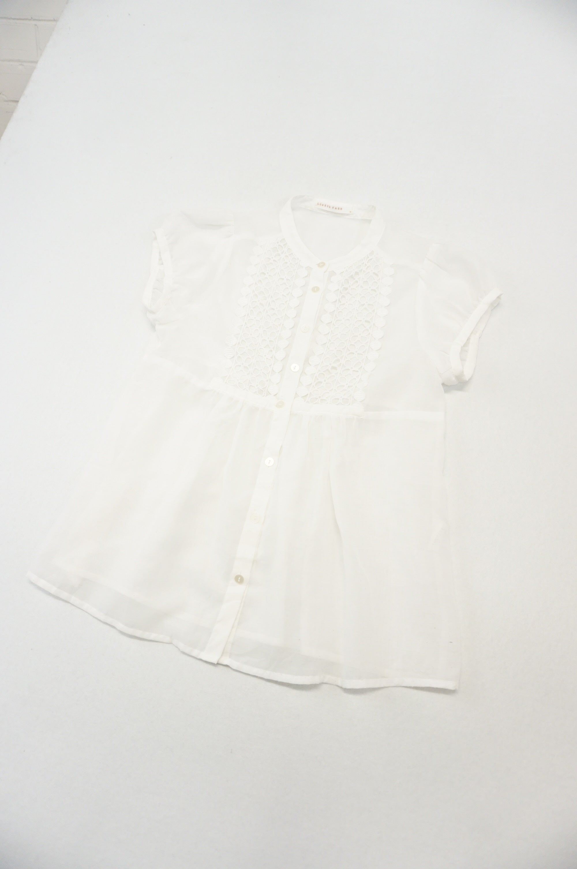 (S) LOWRYS FARM White Babydoll Top