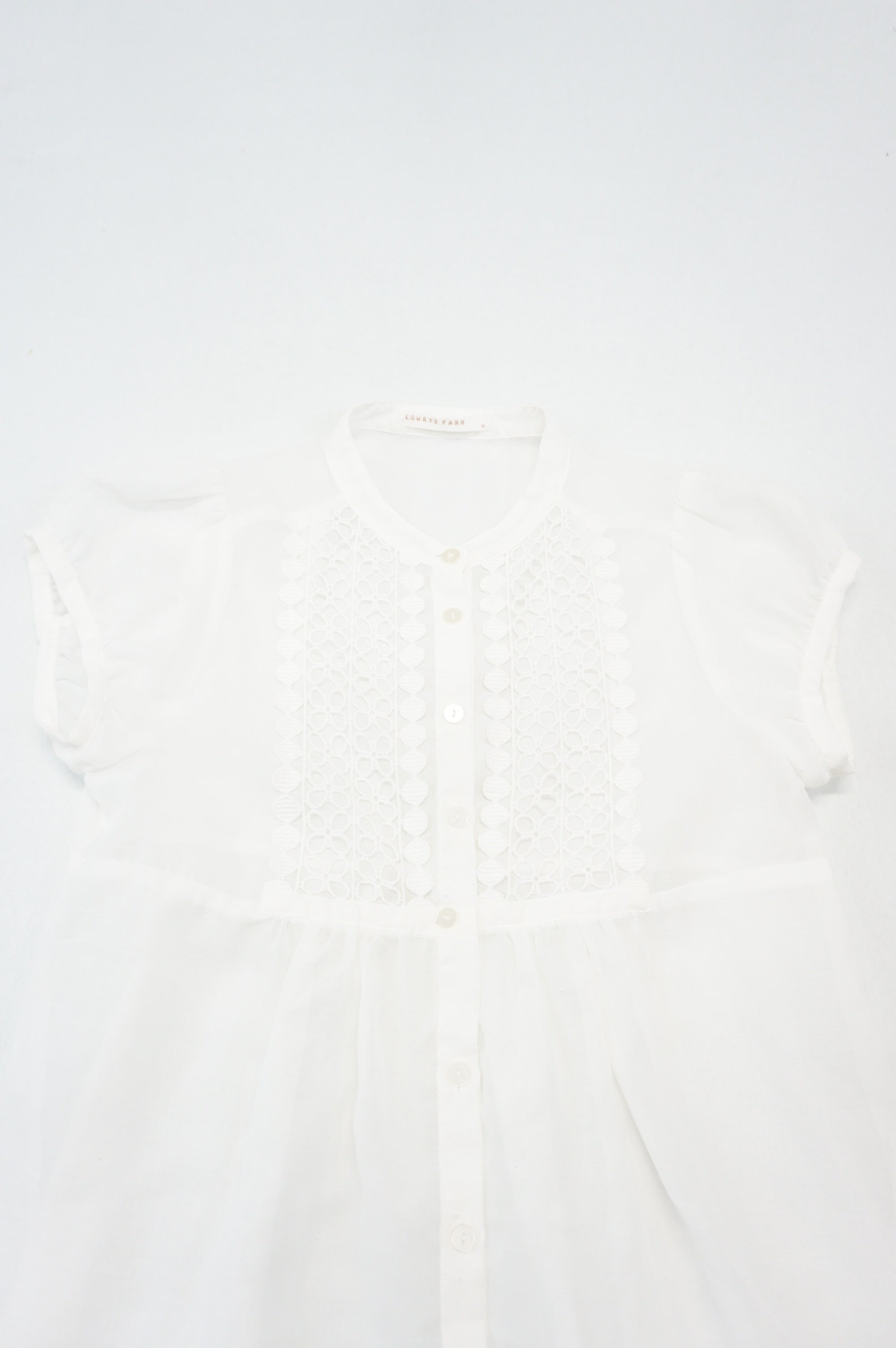 (S) LOWRYS FARM White Babydoll Top