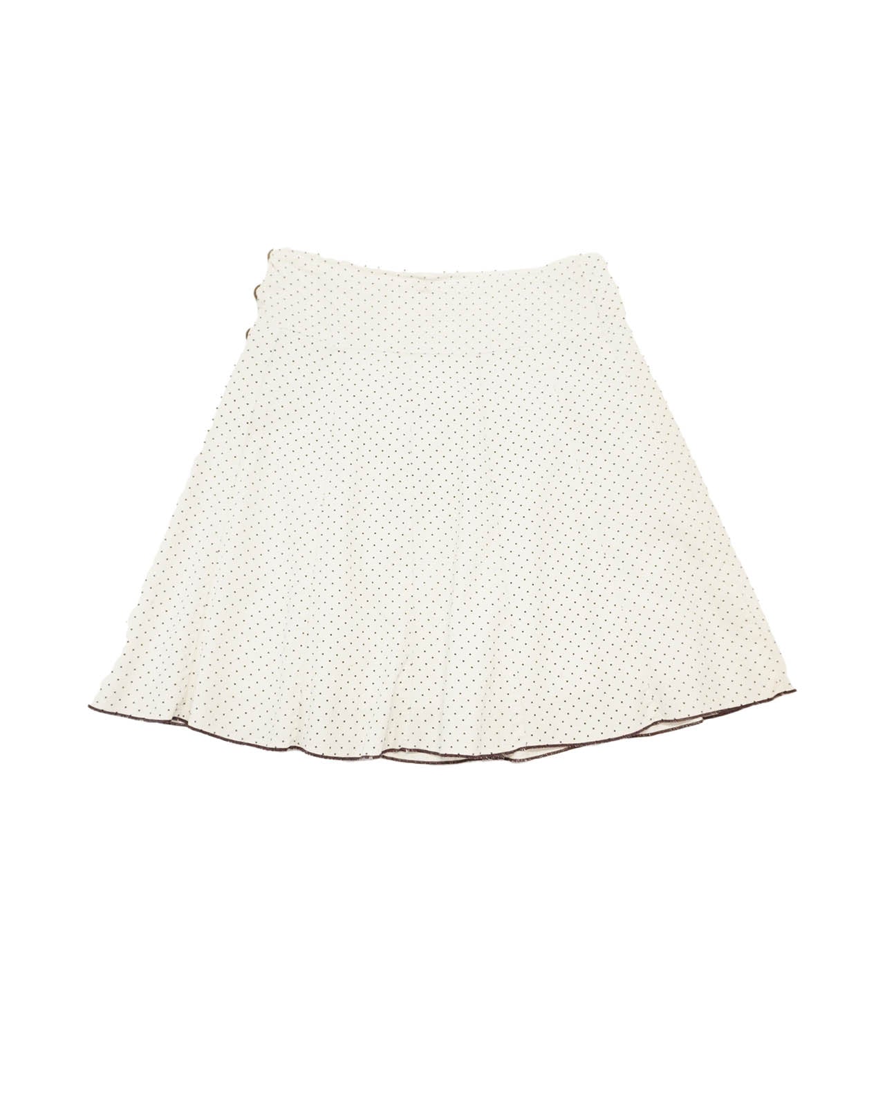 (28") OXZYGEN White Polka Dots Skirt