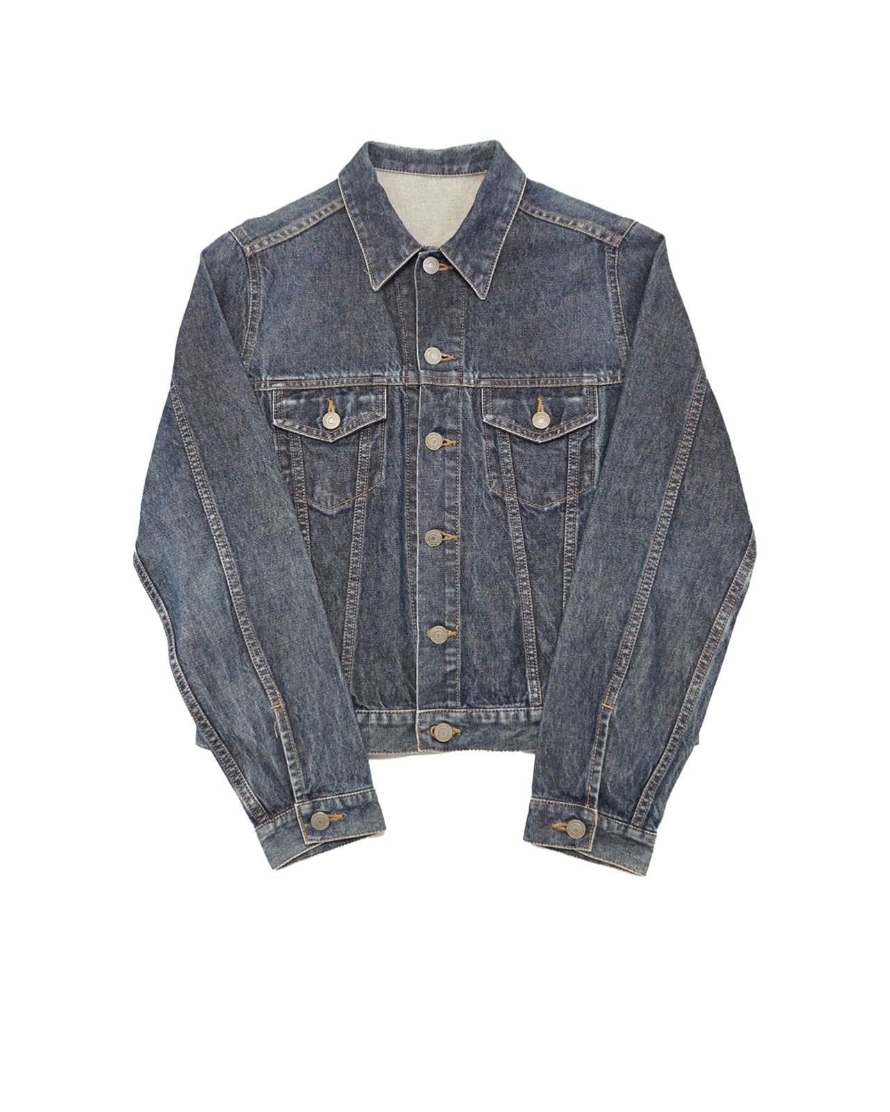 (M) 00's UNIQLO Women's Boxy Crop Denim Jacket Type 3