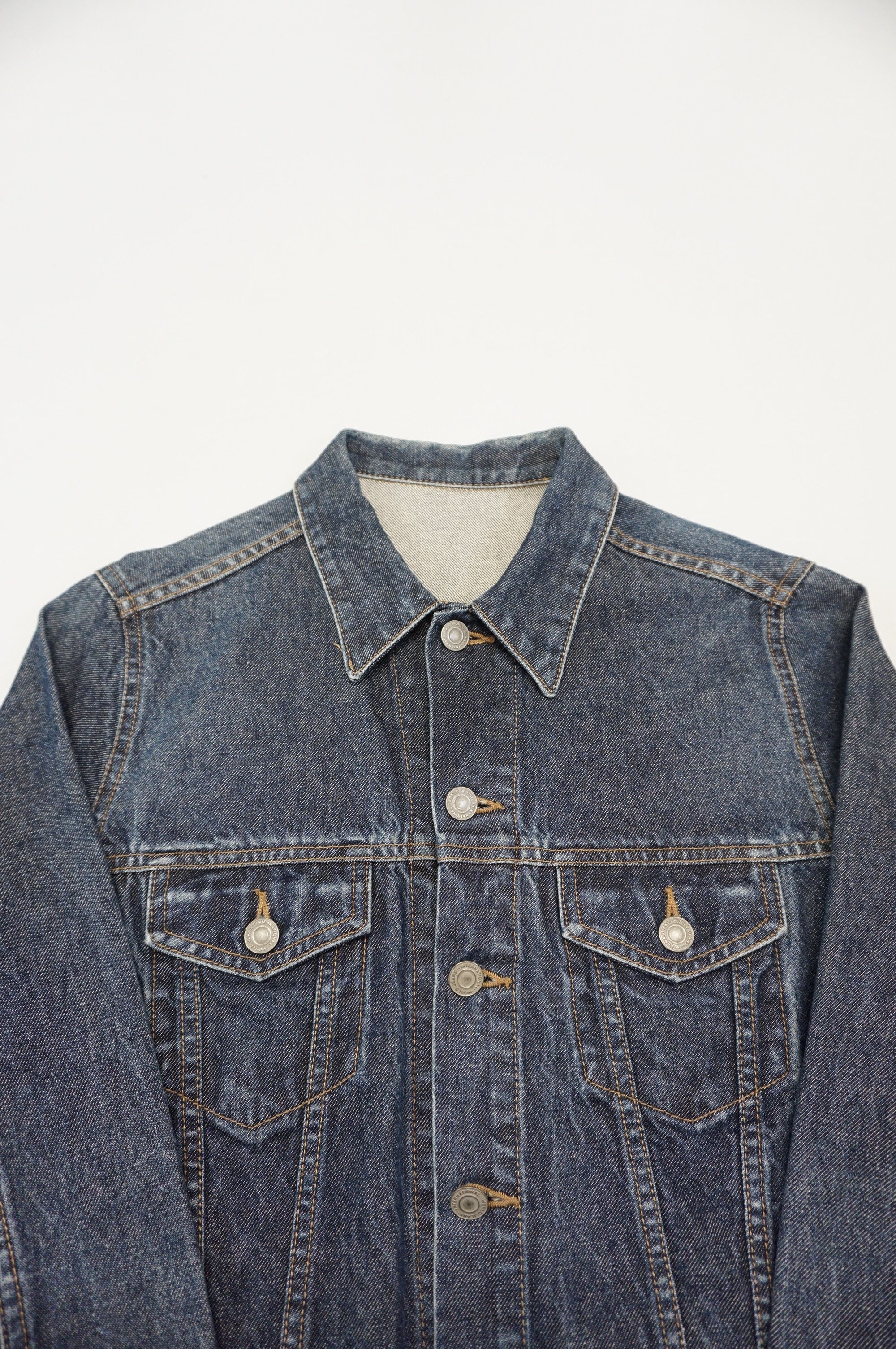 (M) 00's UNIQLO Women's Boxy Crop Denim Jacket Type 3