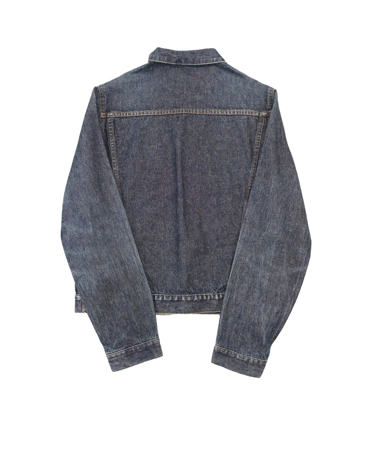 (M) 00's UNIQLO Women's Boxy Crop Denim Jacket Type 3