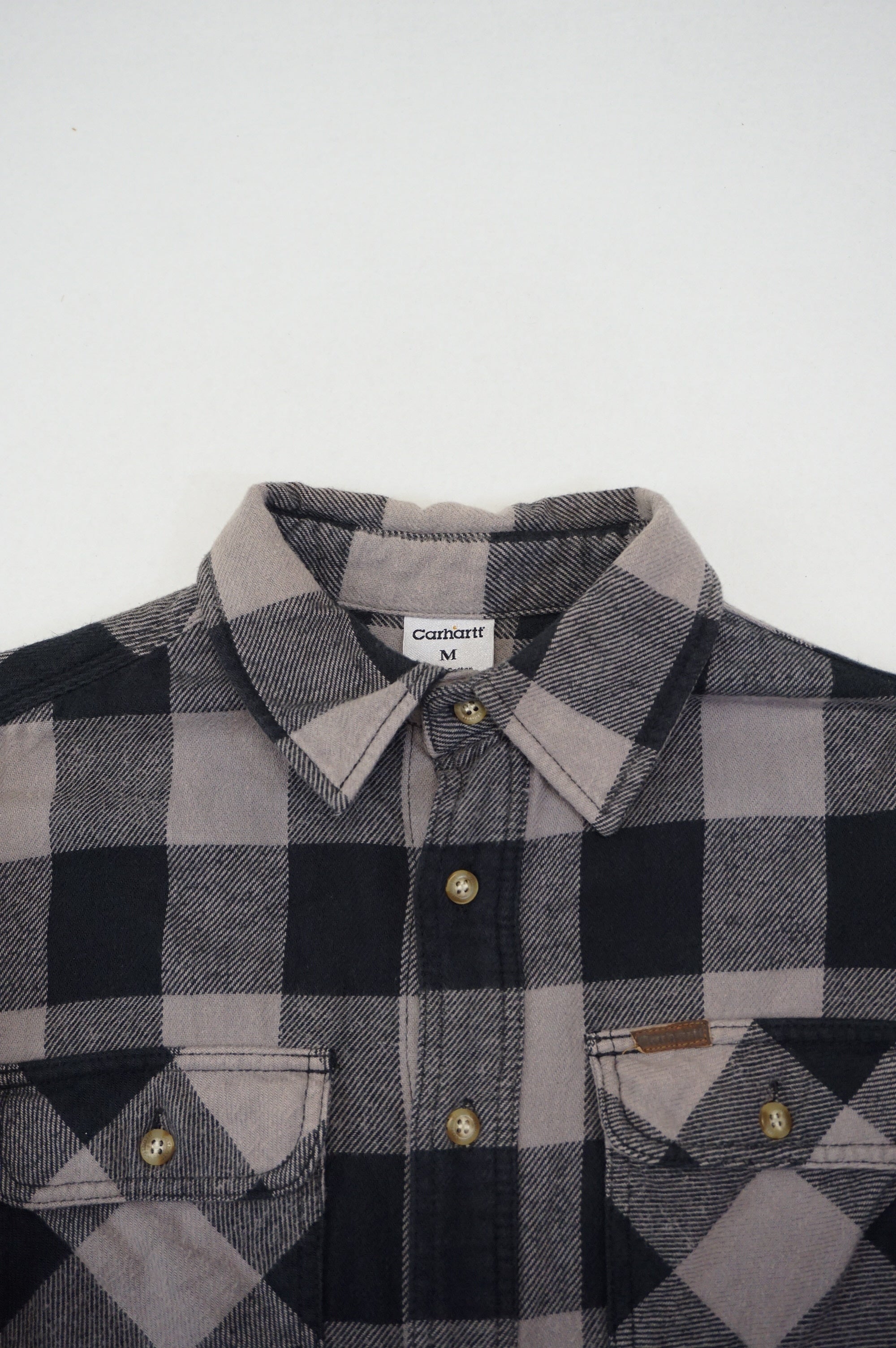 (M/L) CARHARTT Charcoal Checkered Shirt