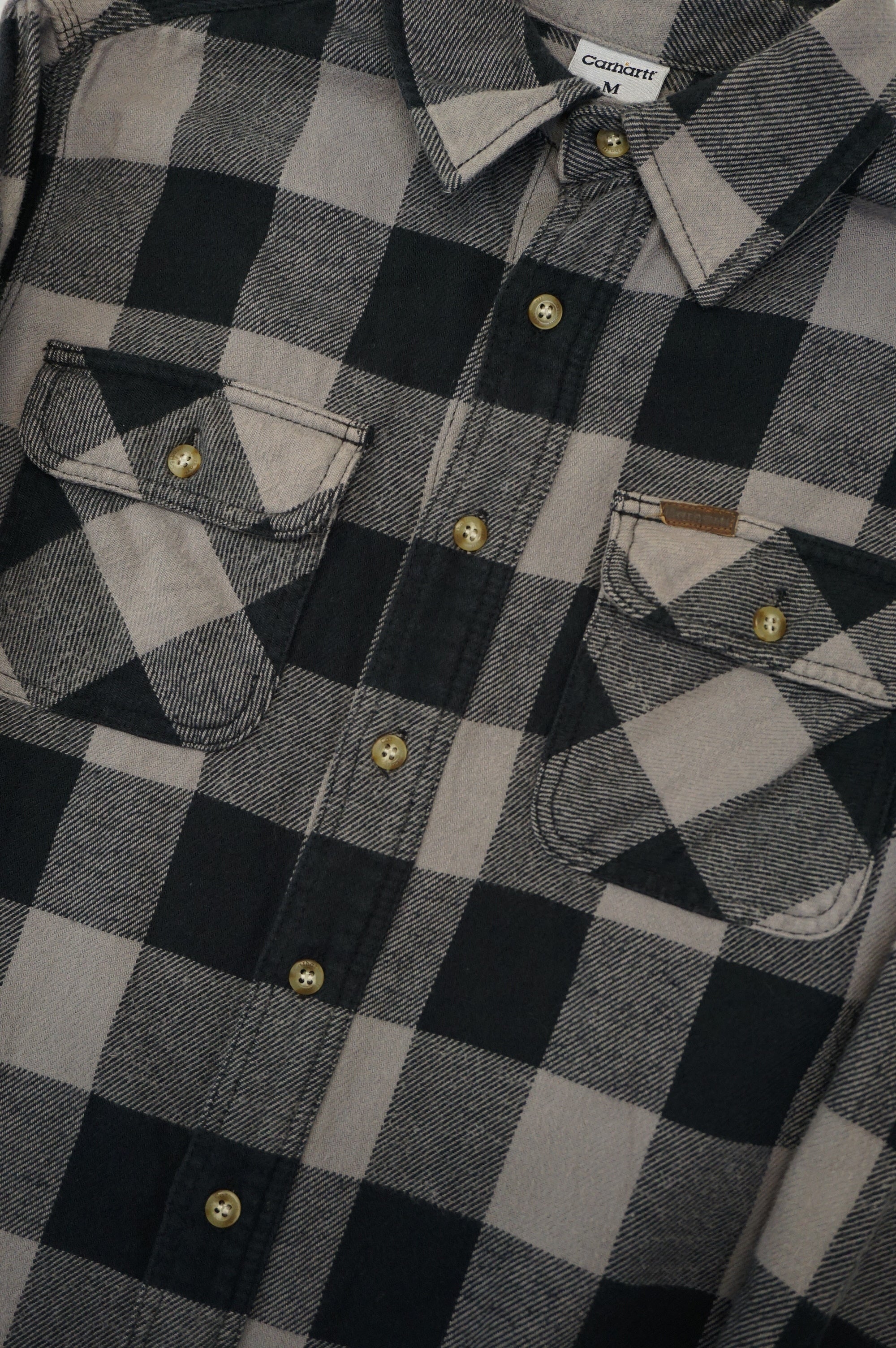 (M/L) CARHARTT Charcoal Checkered Shirt
