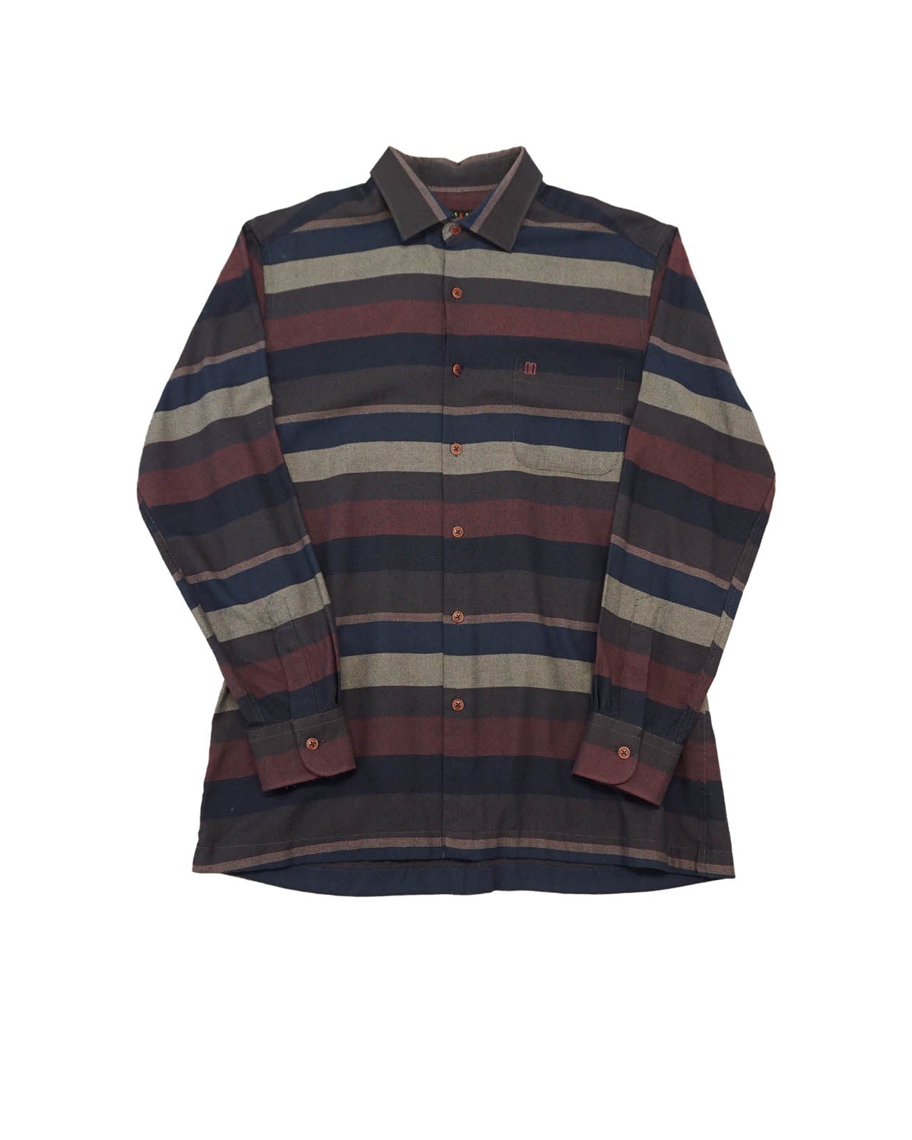 (L) DAKS Multi-coloured Stripe Long Sleeves Shirt