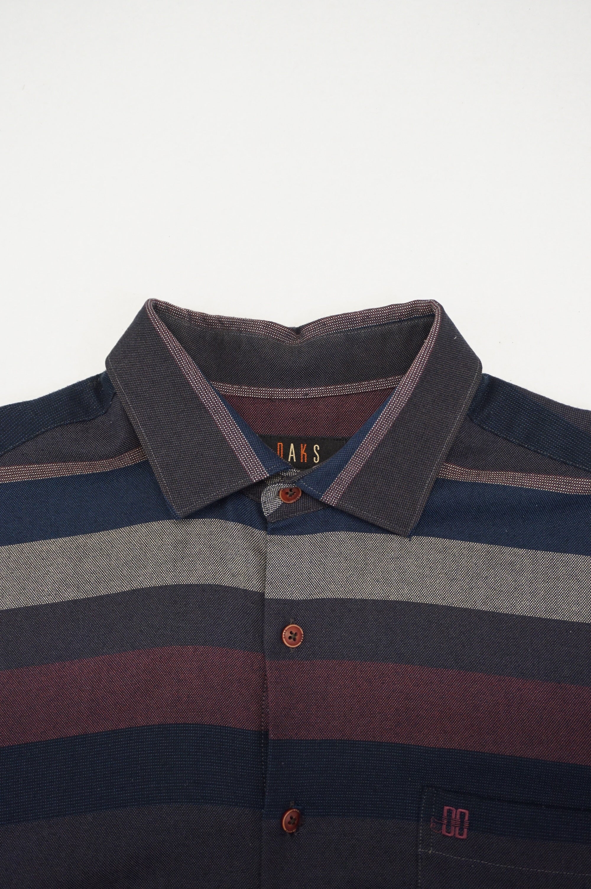 (L) DAKS Multi-coloured Stripe Long Sleeves Shirt