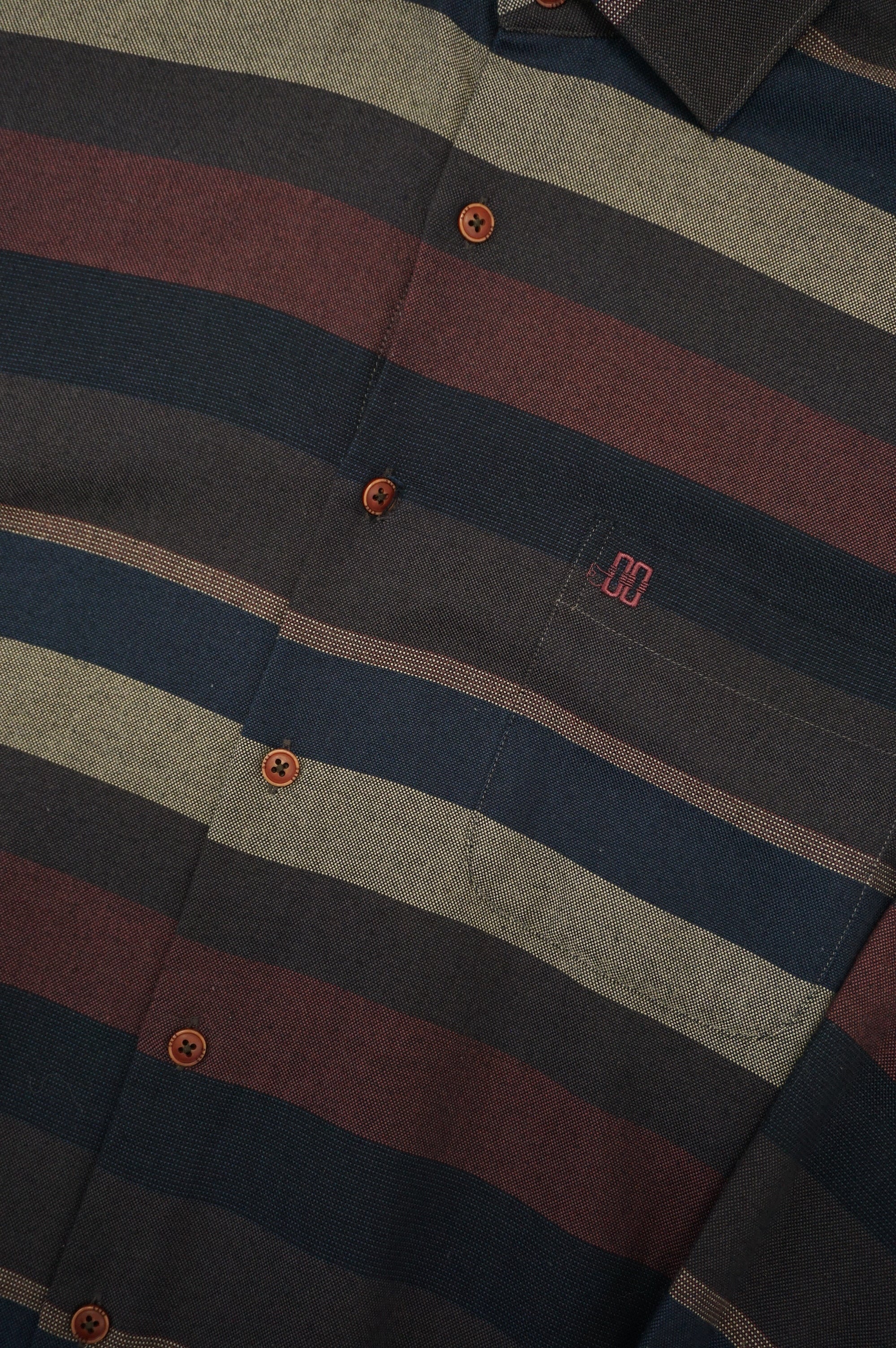 (L) DAKS Multi-coloured Stripe Long Sleeves Shirt