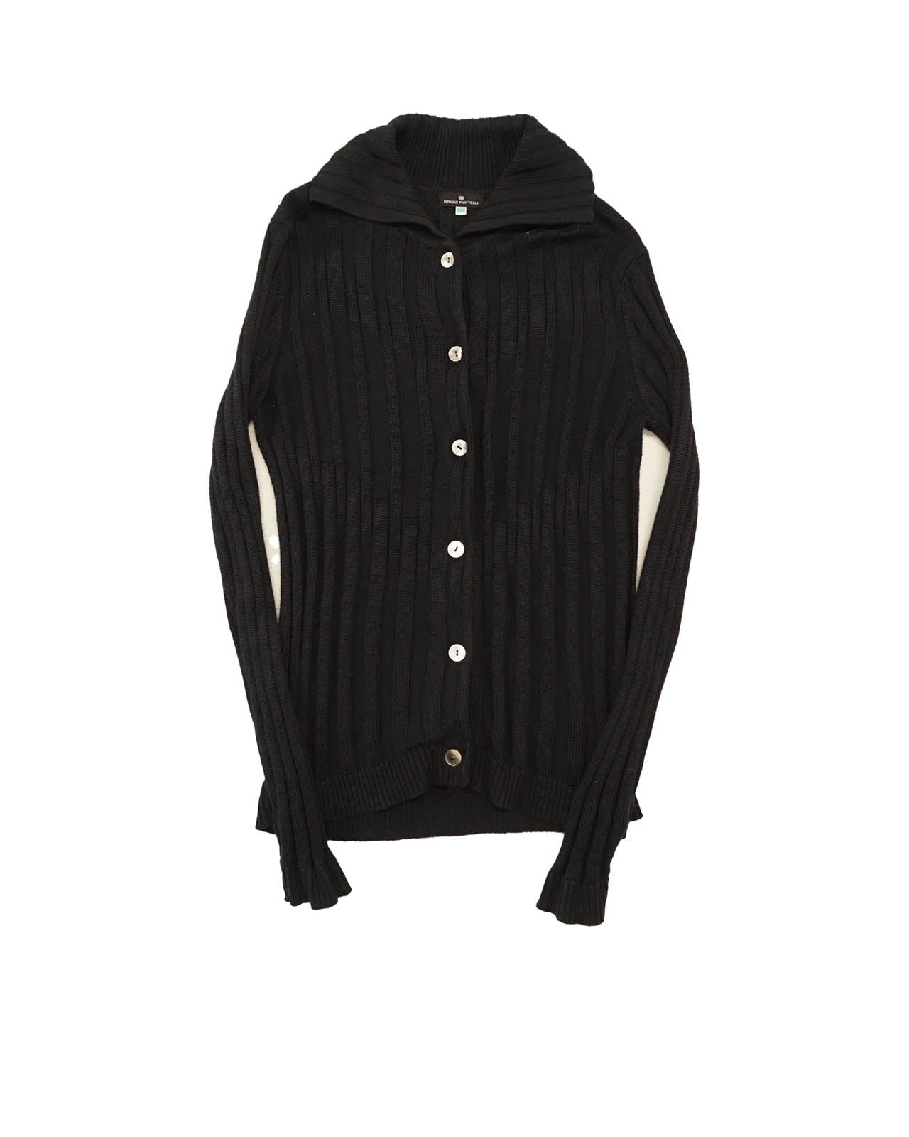 (M/L) BRUNO PIATTELLI Italian Made Black Cardigan