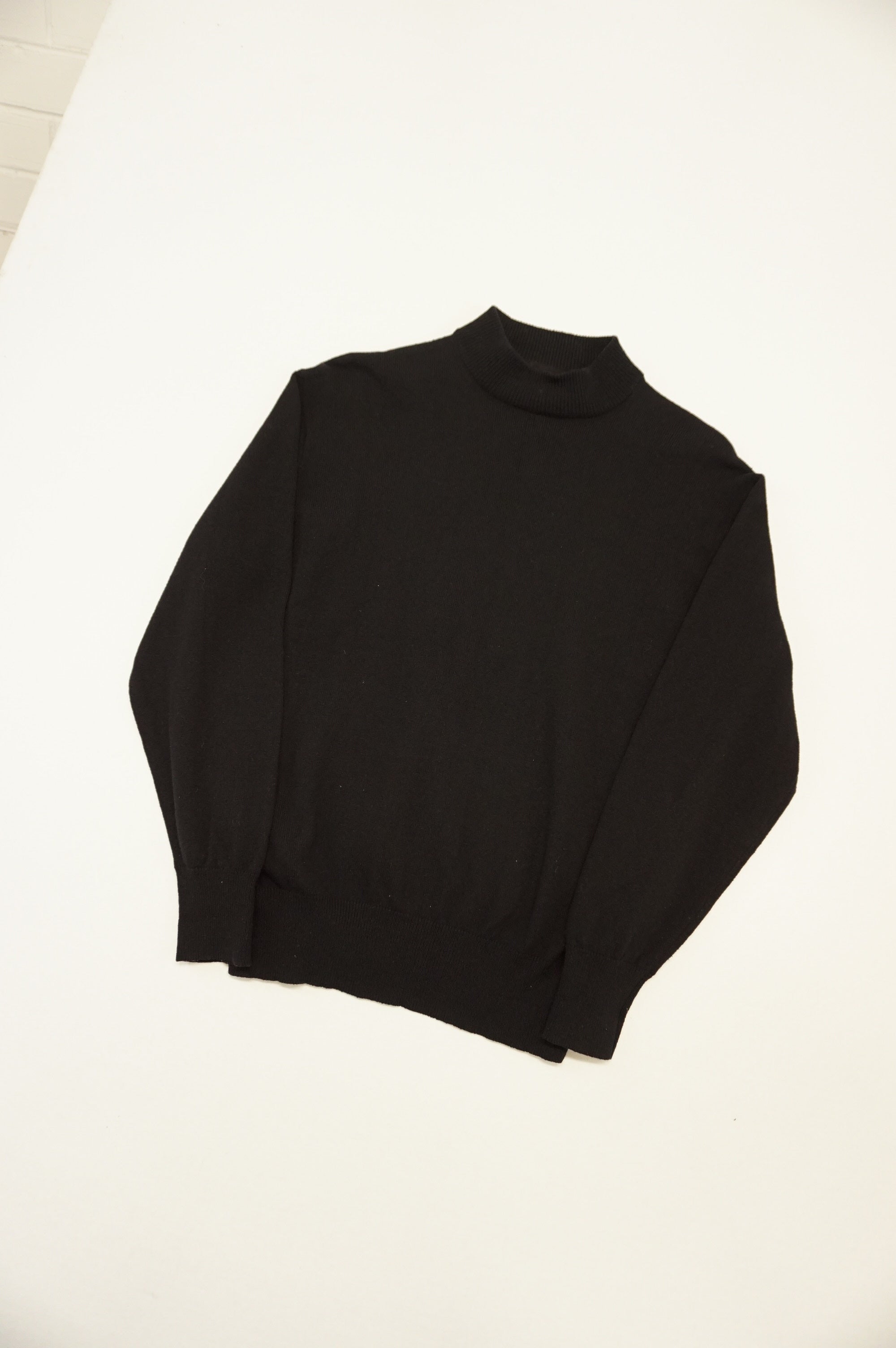 (M/L) COMME DES GARCONS TRICOT Late 90s Black Mock Neck Sweater