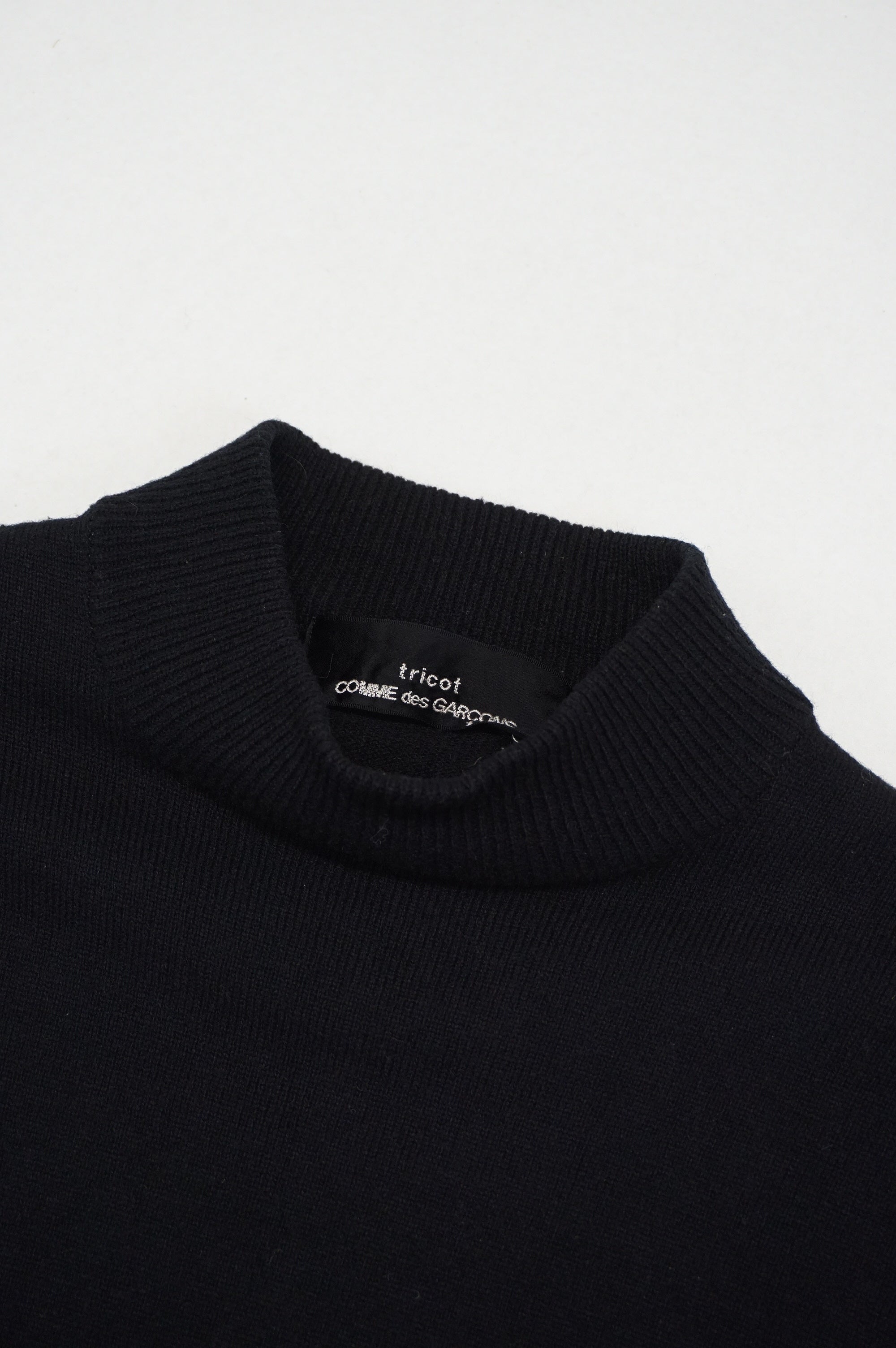 (M/L) COMME DES GARCONS TRICOT Late 90s Black Mock Neck Sweater