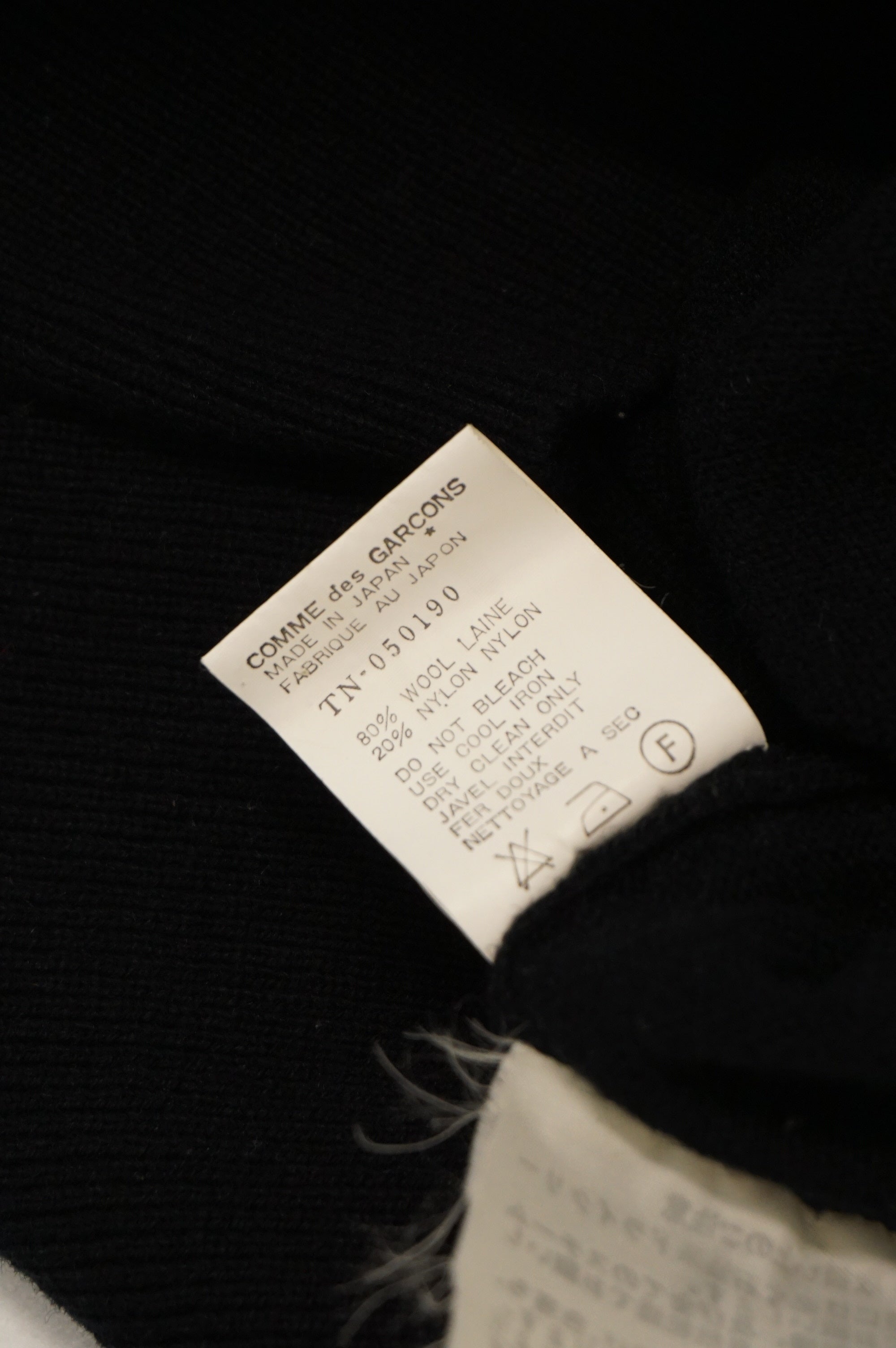 (M/L) COMME DES GARCONS TRICOT Late 90s Black Mock Neck Sweater