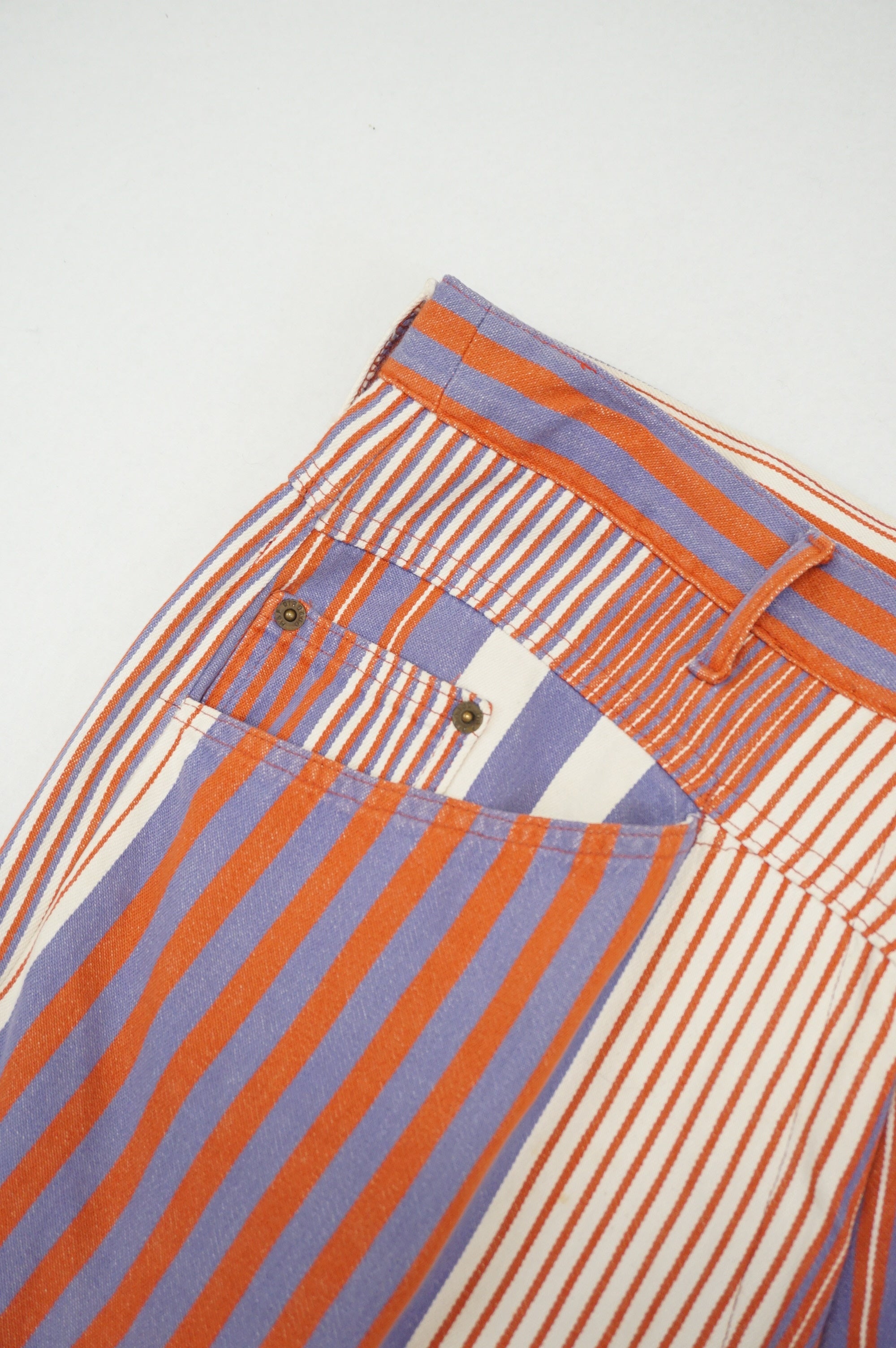 (32") GIRBAUD Vibrant Pinstripe Shorts c.Late 90's