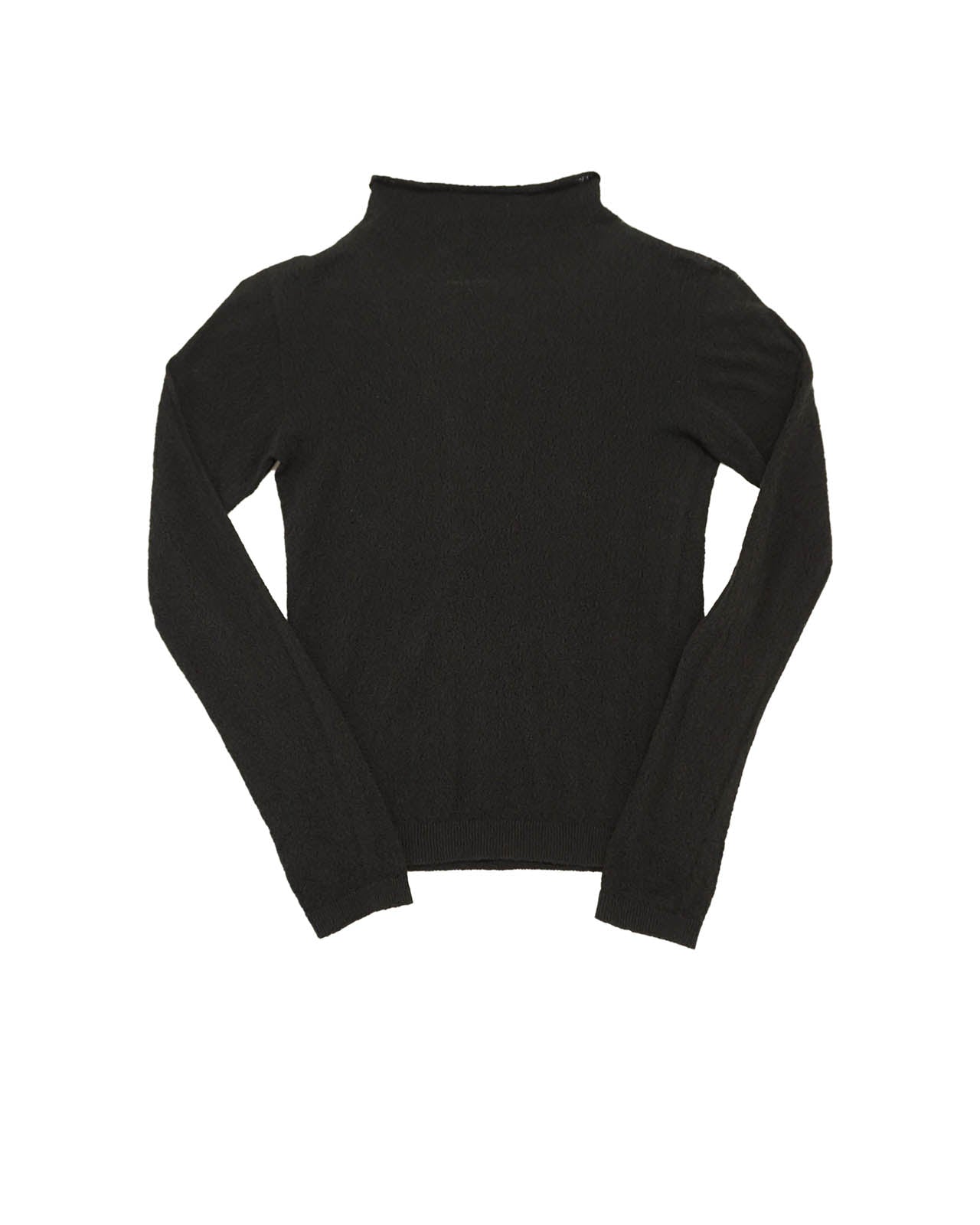 (S) ISSEY MIYAKE HAAT SPRING 2013 Black Knit Top