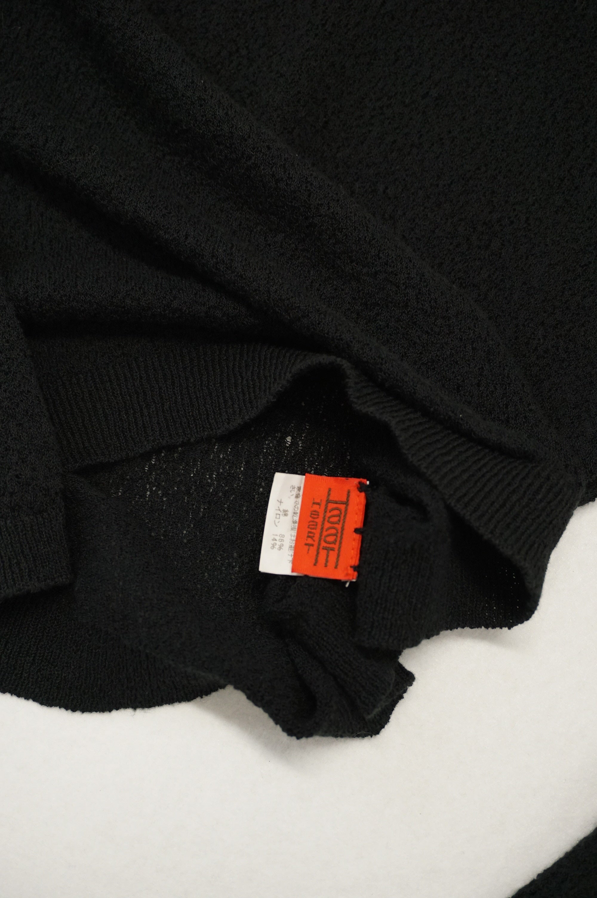 (S) ISSEY MIYAKE HAAT SPRING 2013 Black Knit Top