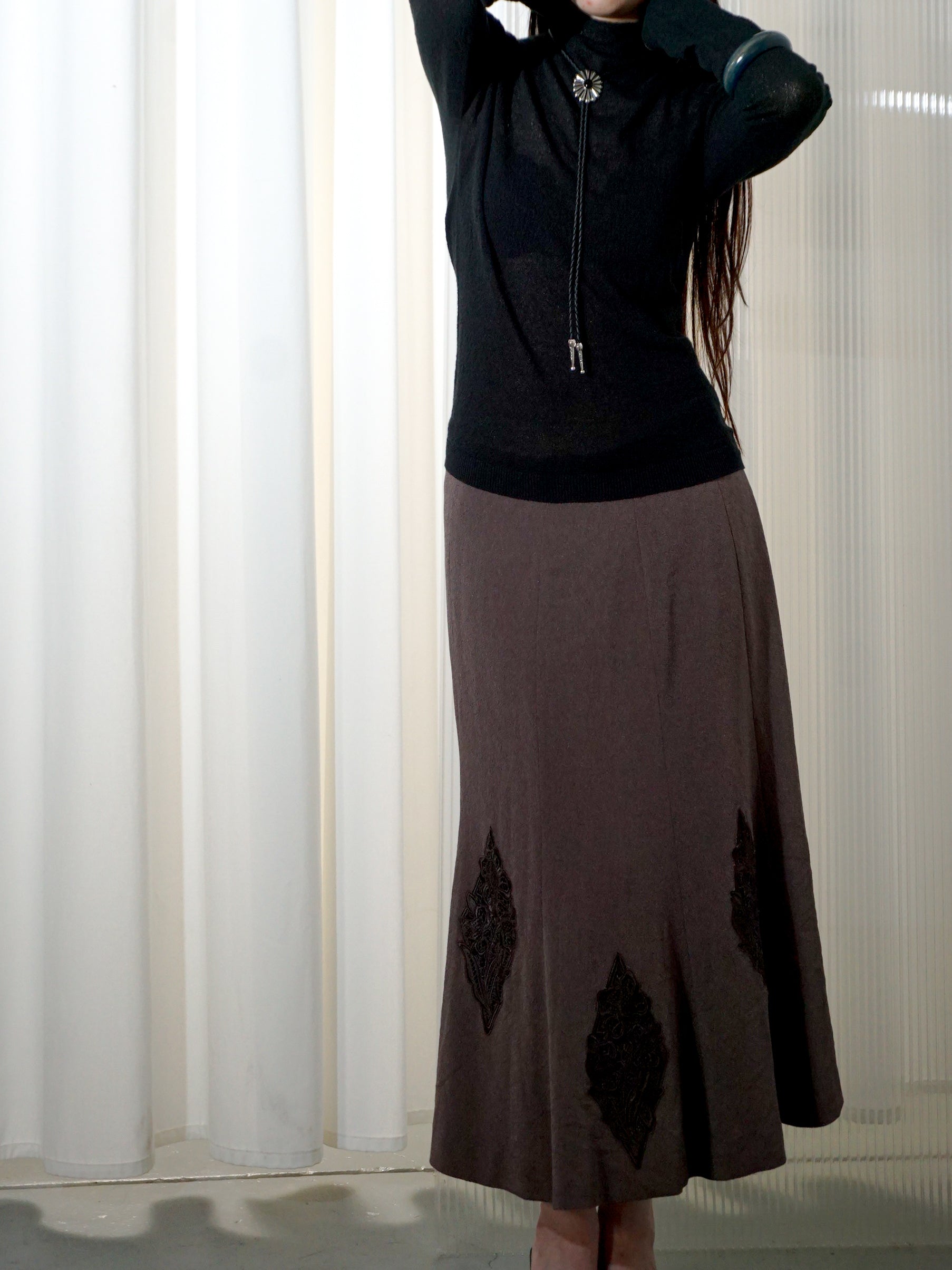 (S) ISSEY MIYAKE HAAT SPRING 2013 Black Knit Top