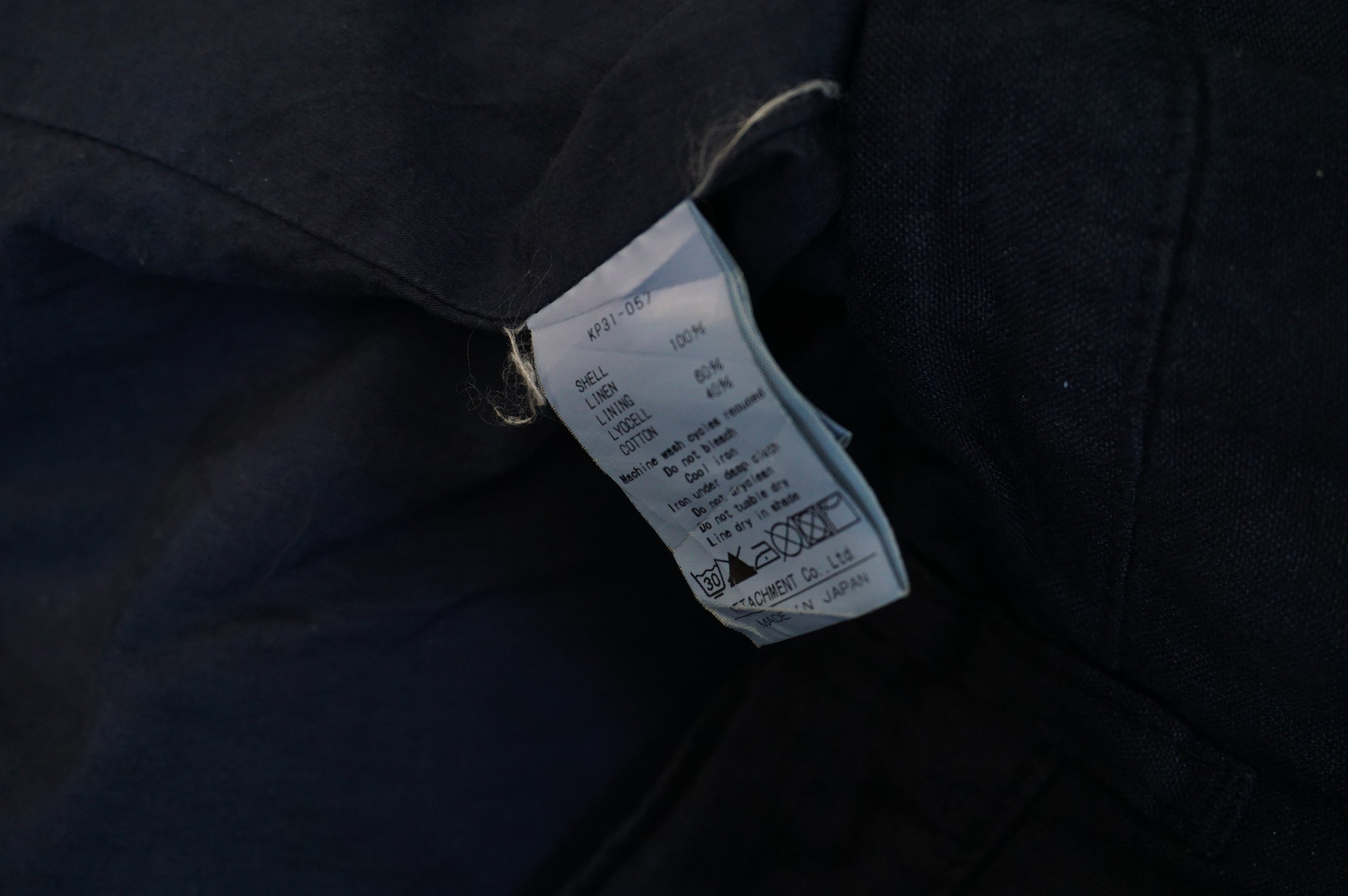 (30") KAZUYUKI KUMANGAU ATTACHMENT Navy Shorts