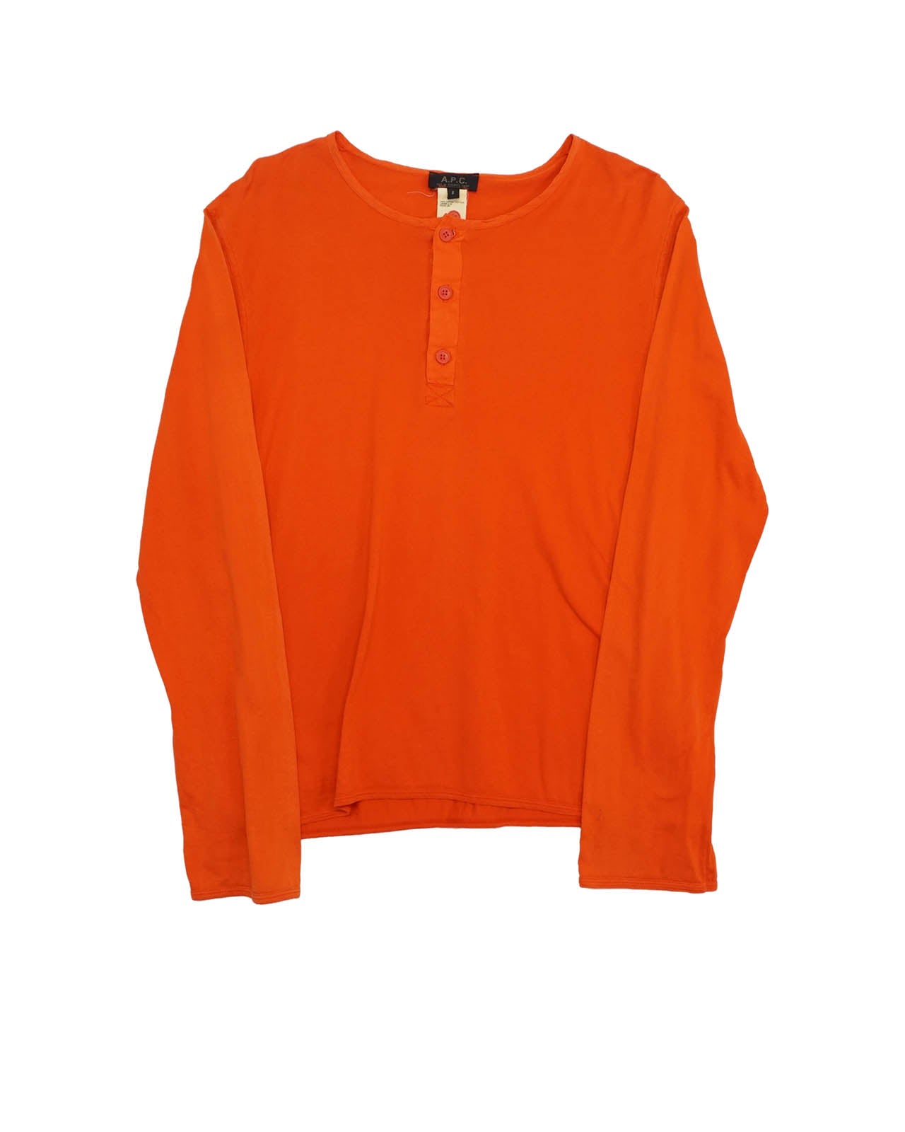 (M) A.P.C Rue De Fleurus 2005 Orange Long Sleeve
