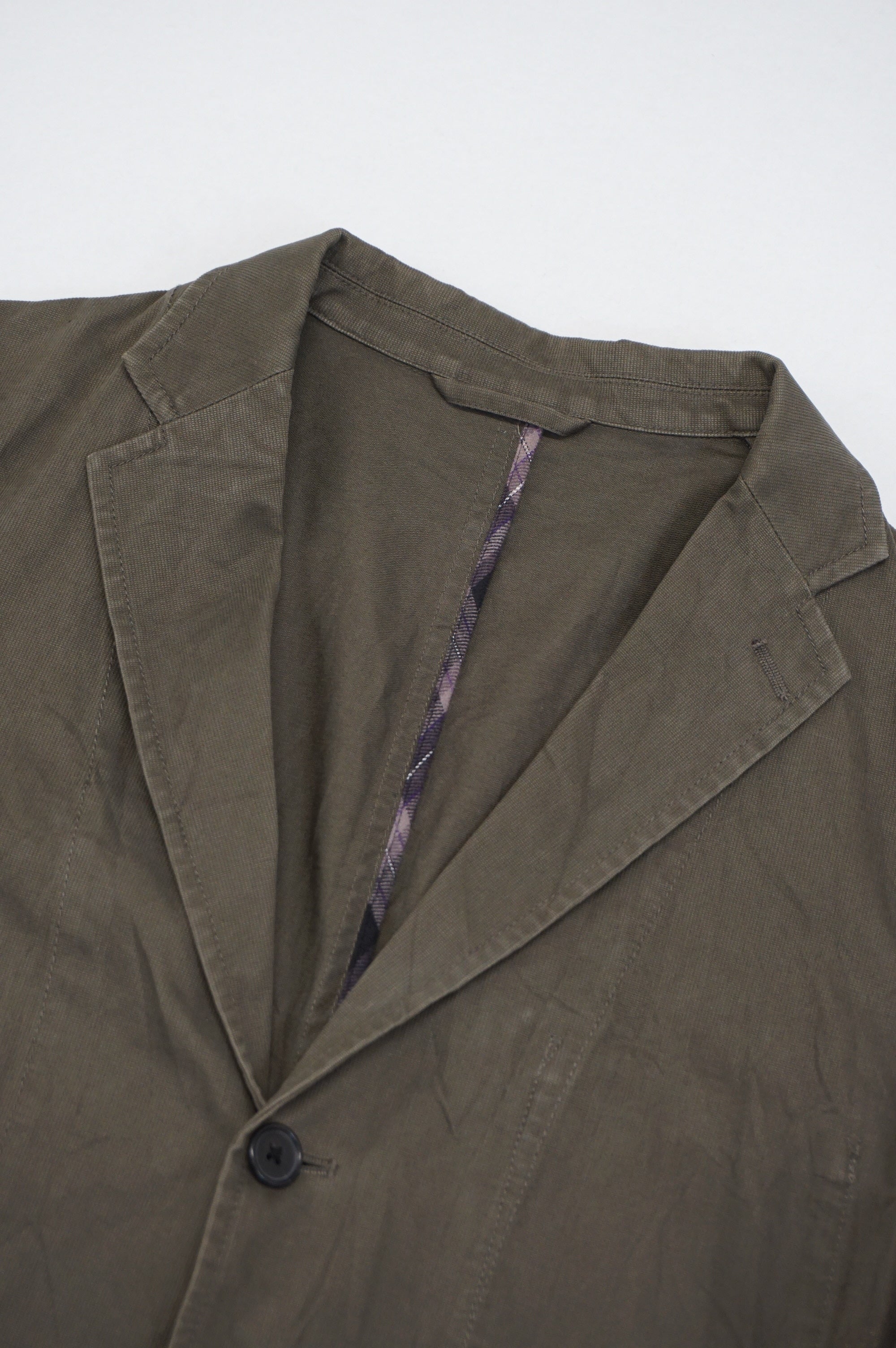 (L) UNIQLO Vintage-wash Cotton Work Blazer